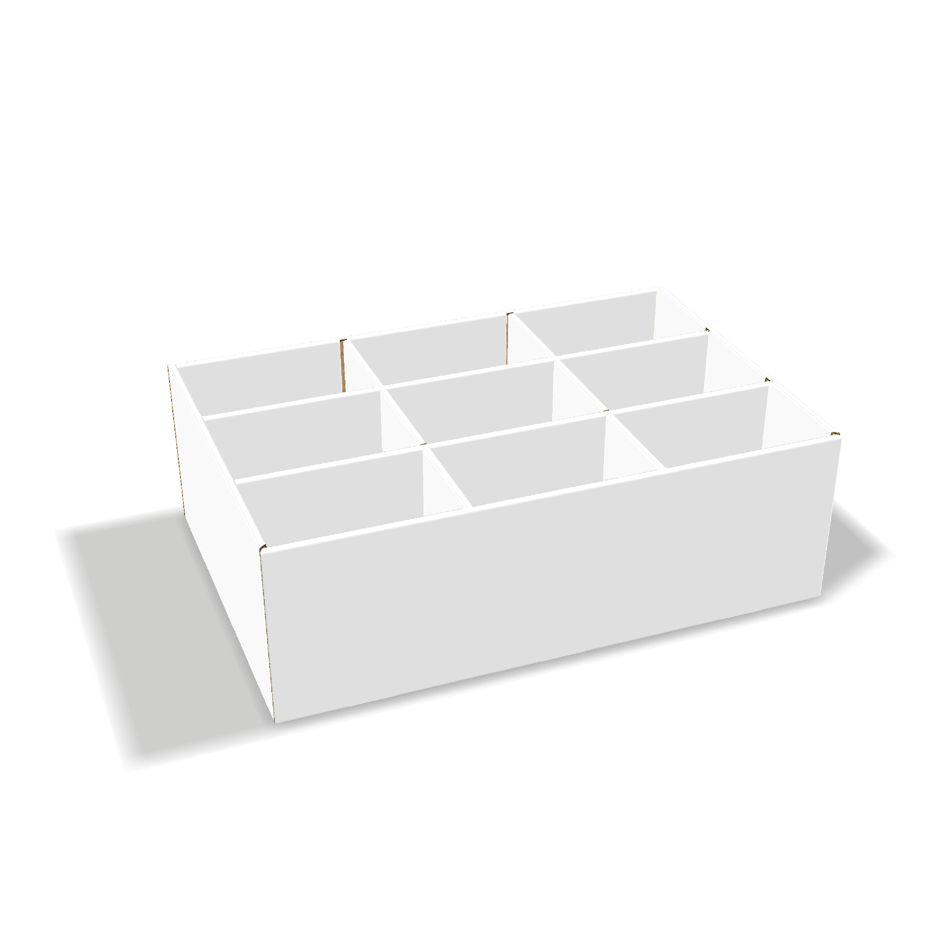  display tray with multiple compartments mockup