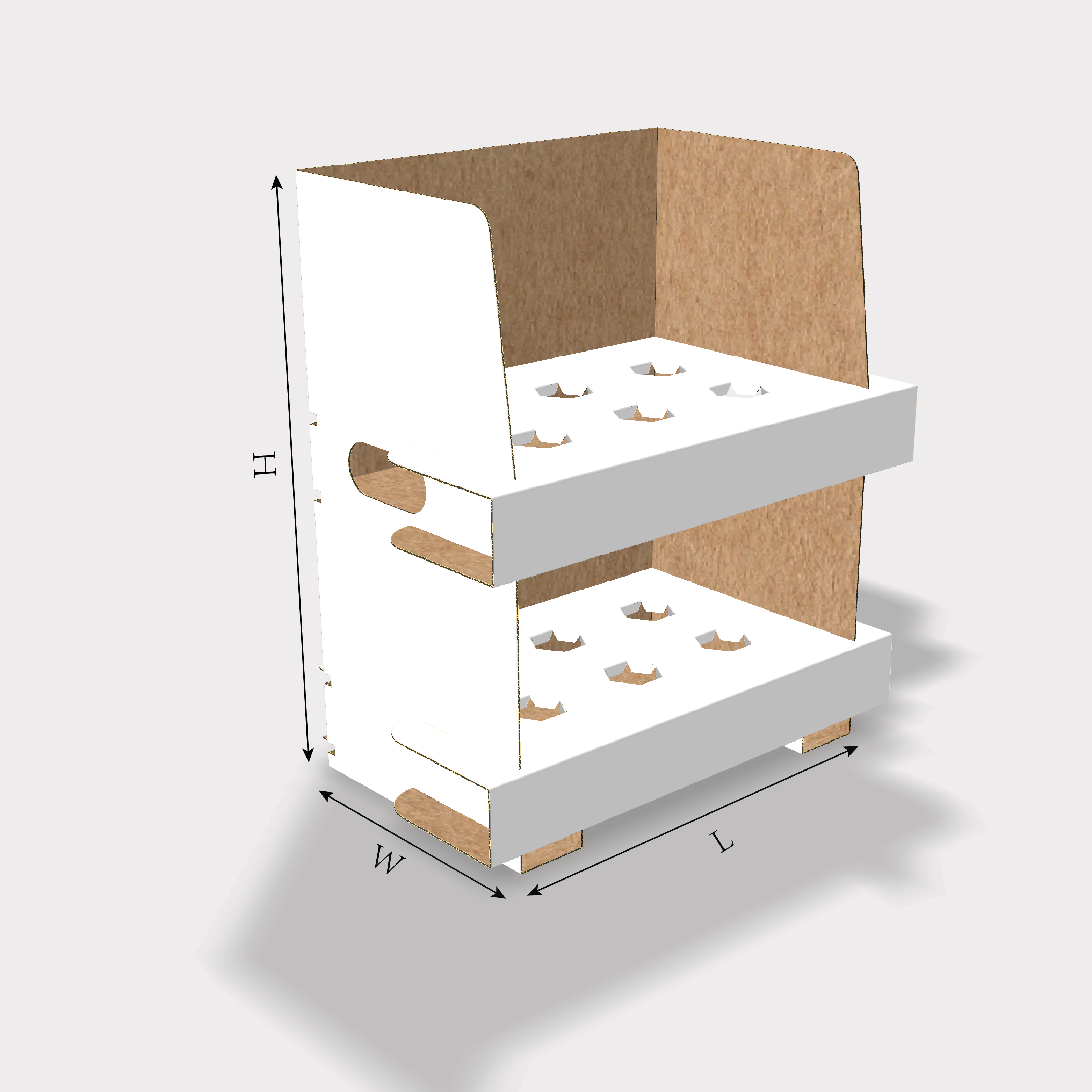  two tier display stands 17027 size guides