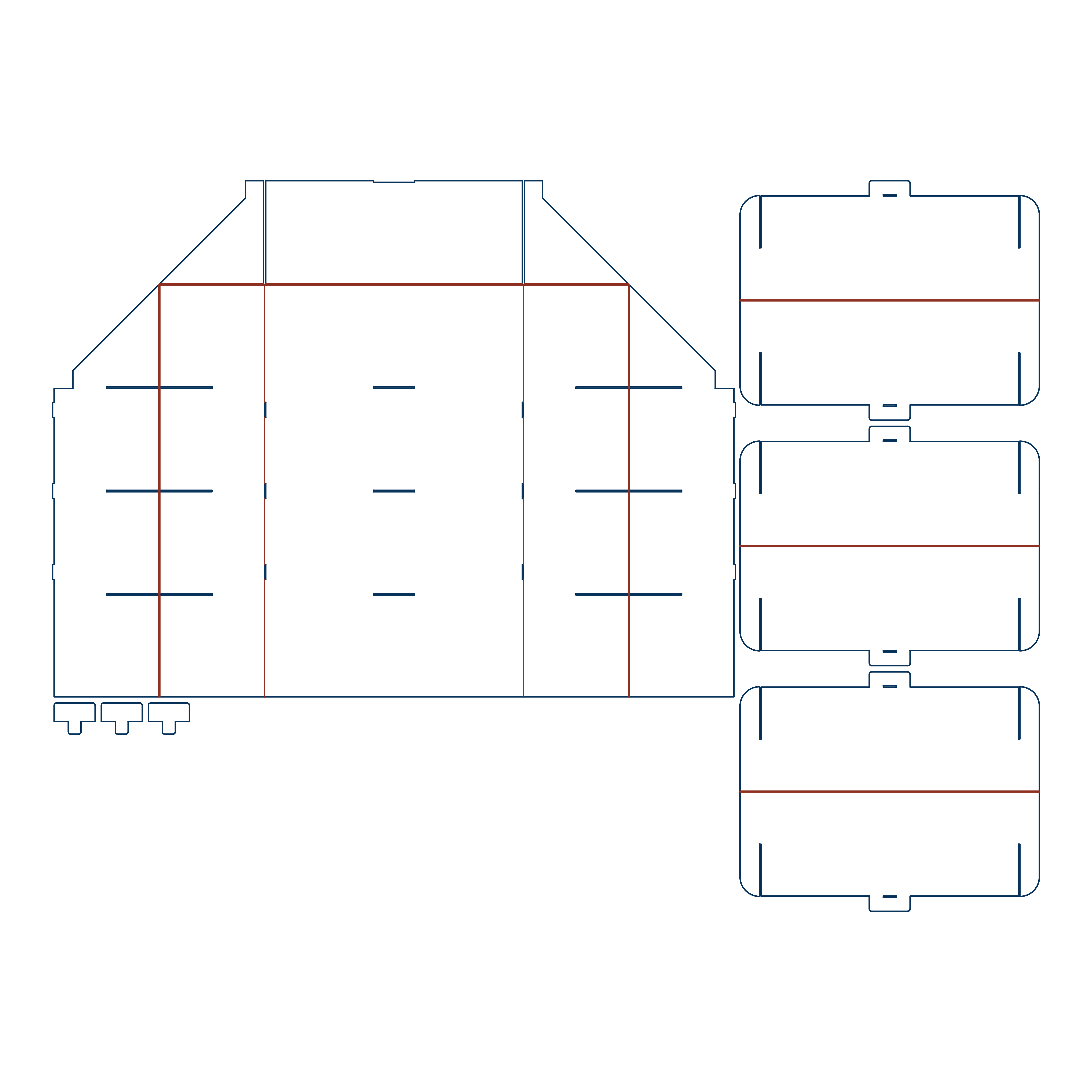  closet type display stand dieline