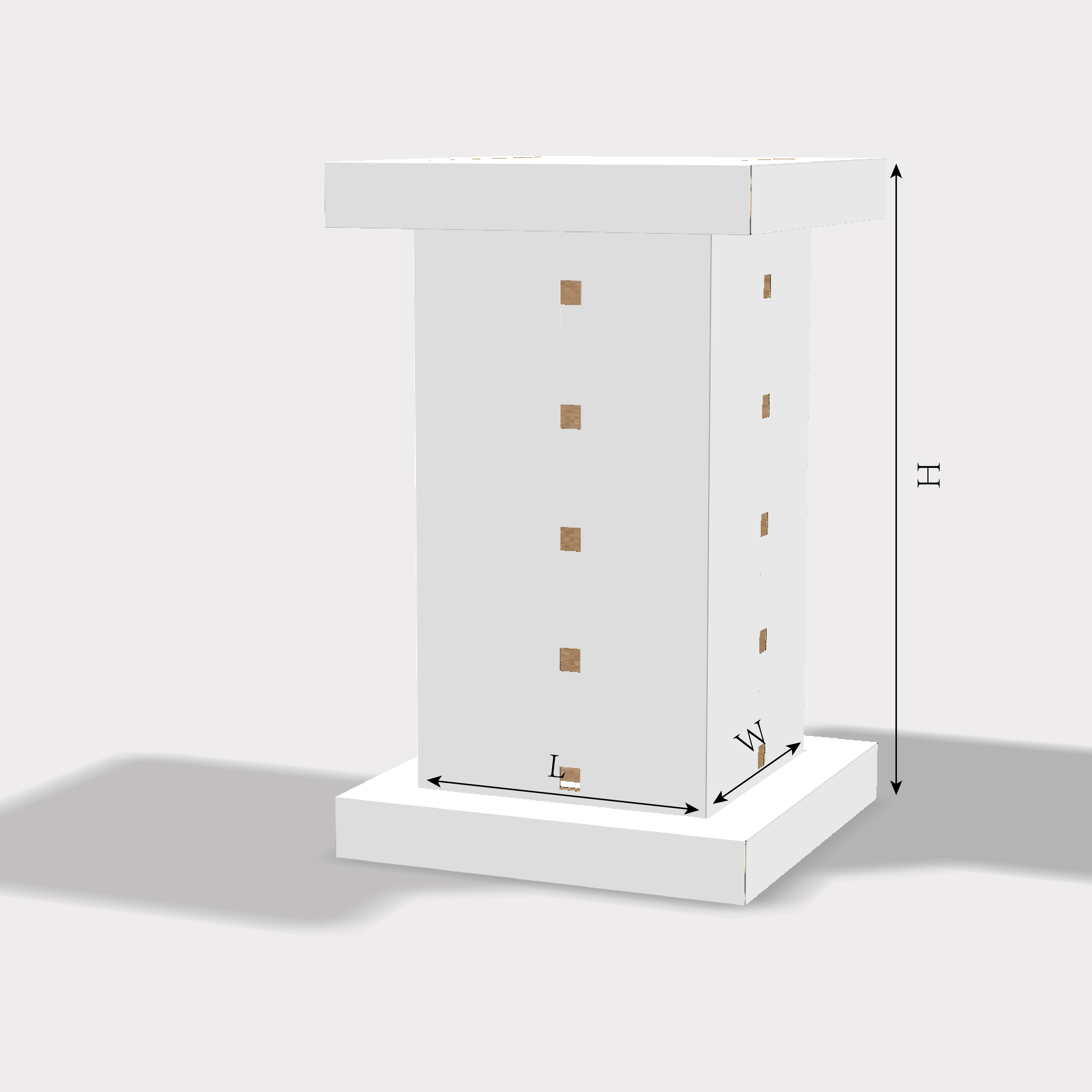  display stand type 1706 size guides