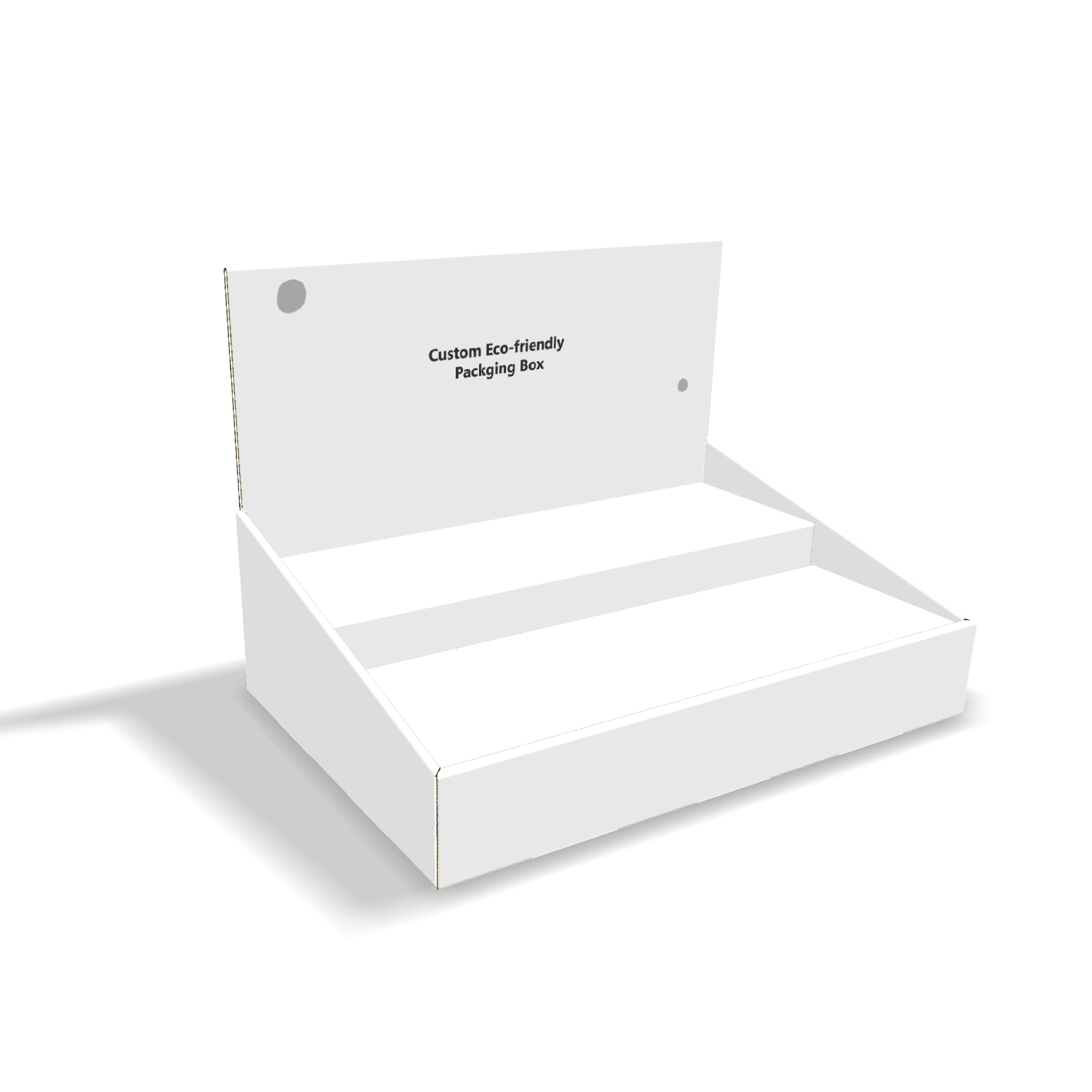  Angled side walls display with ladder insert mockup