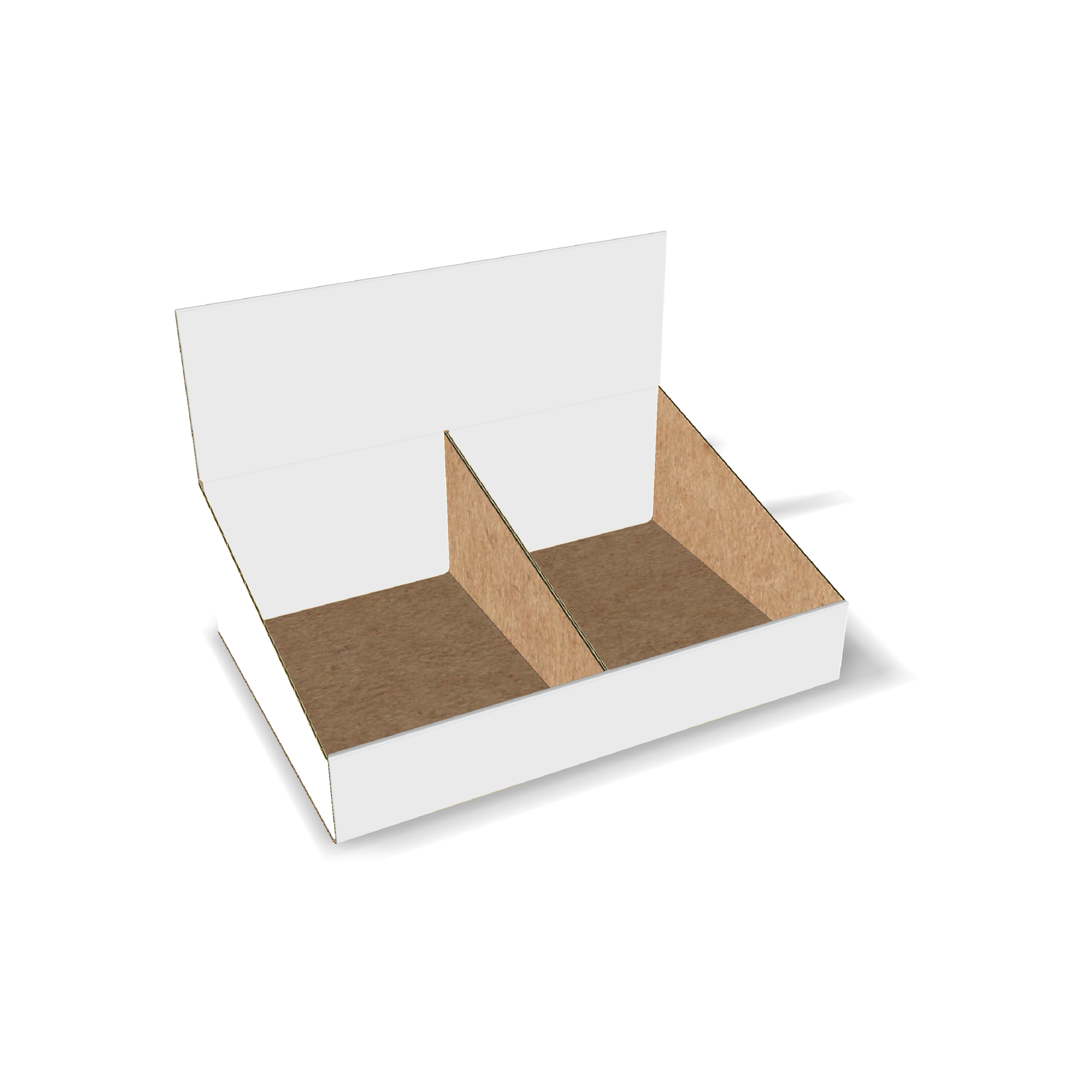  angled counter display with integrated divider mockup