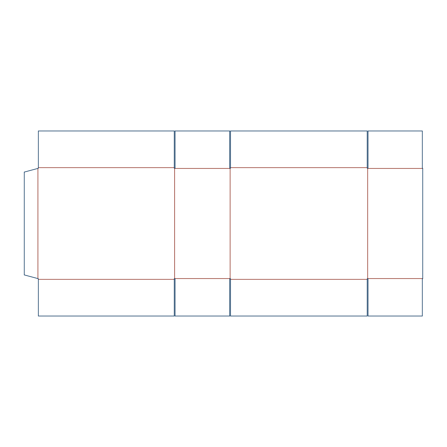  shipping storage box FEFCO 0202 dieline