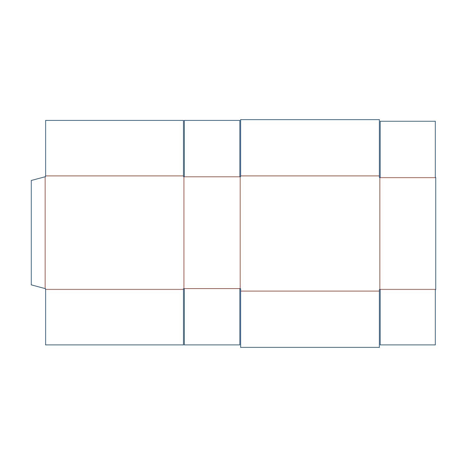  shipping storage box FEFCO 0203 dieline