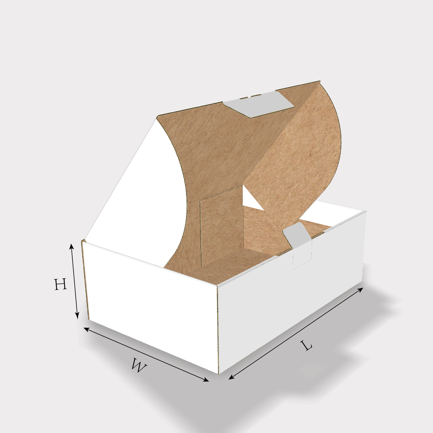  mailer box with thickened wall size guides
