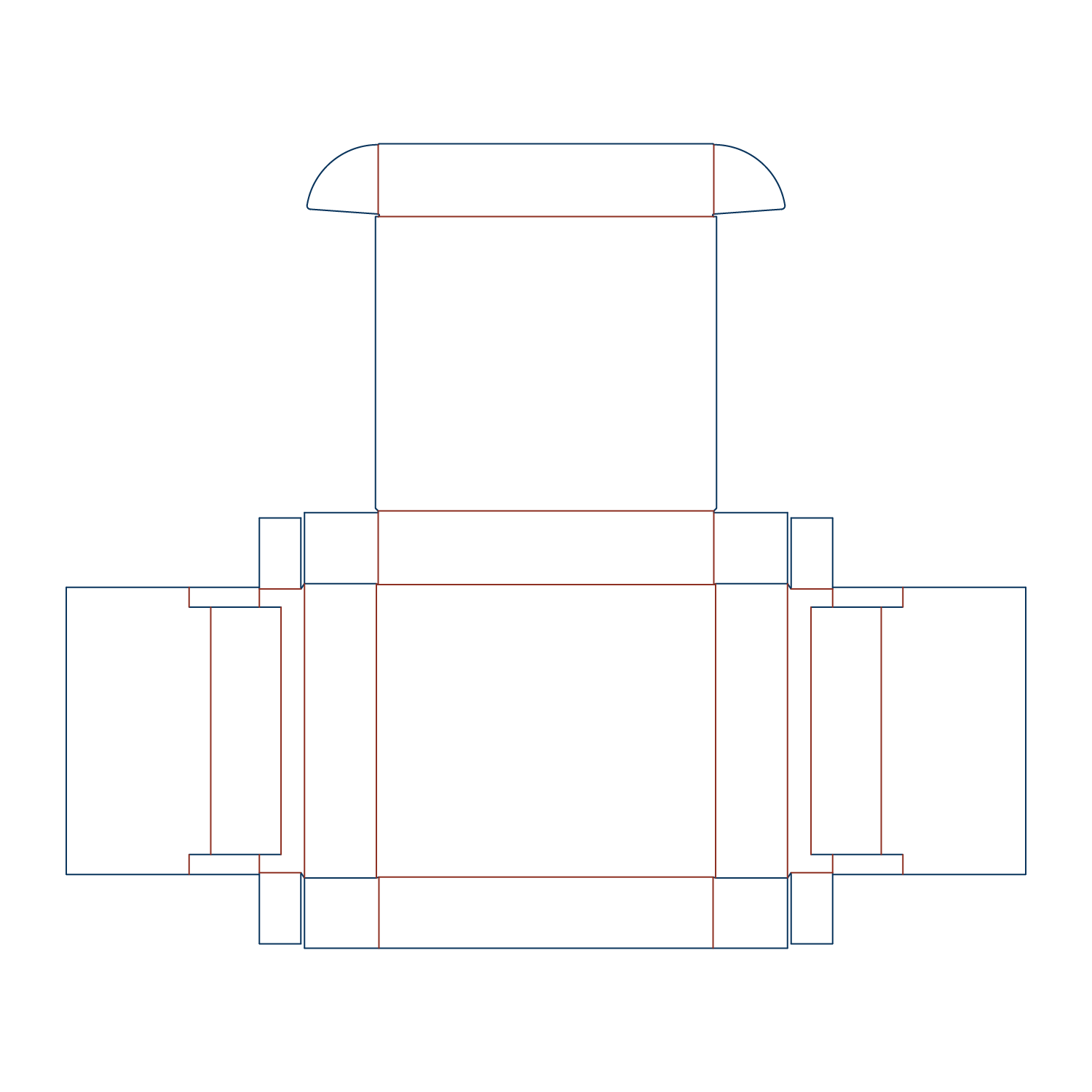  flapless mailer with insert dieline