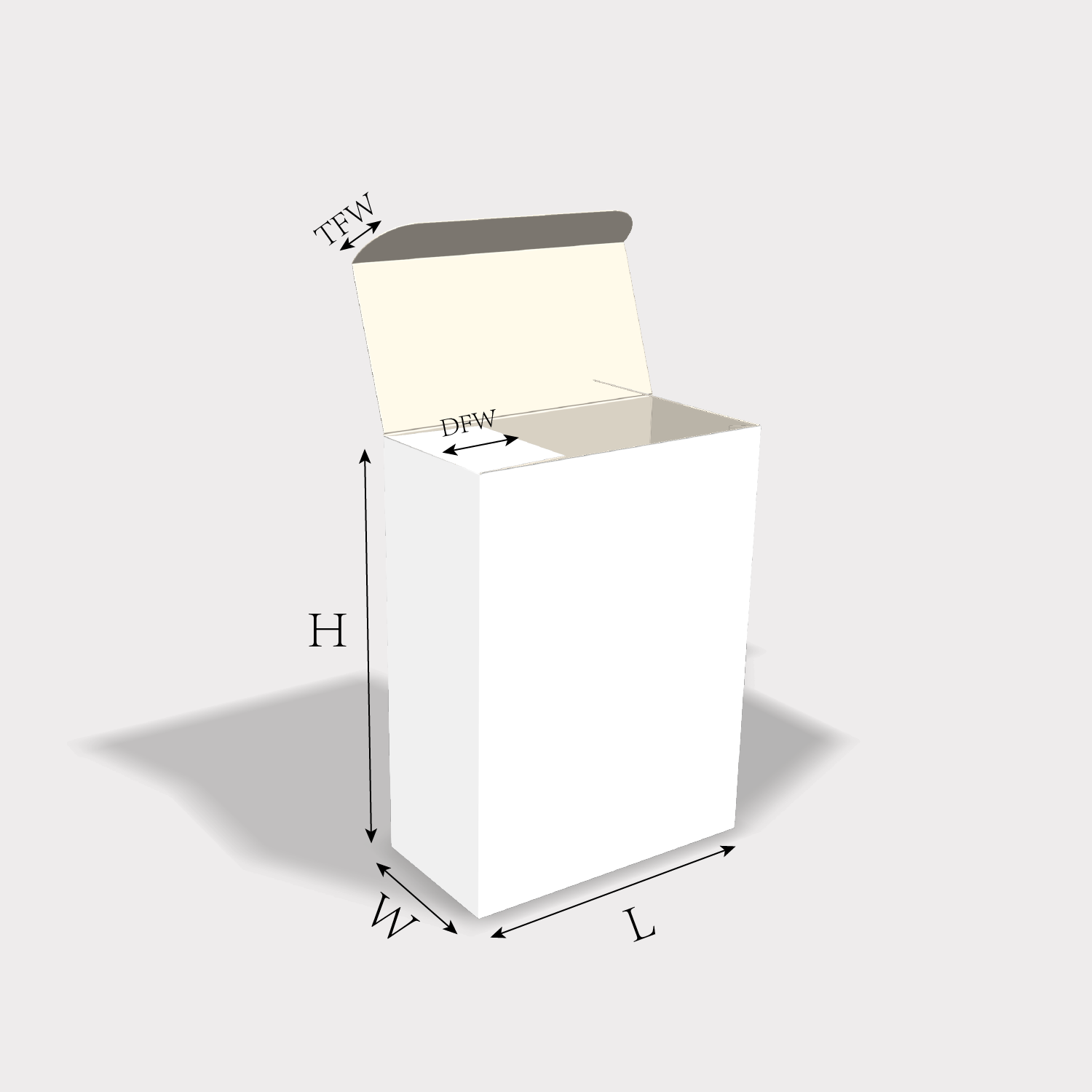  crash bottom folding carton with full flap size guides