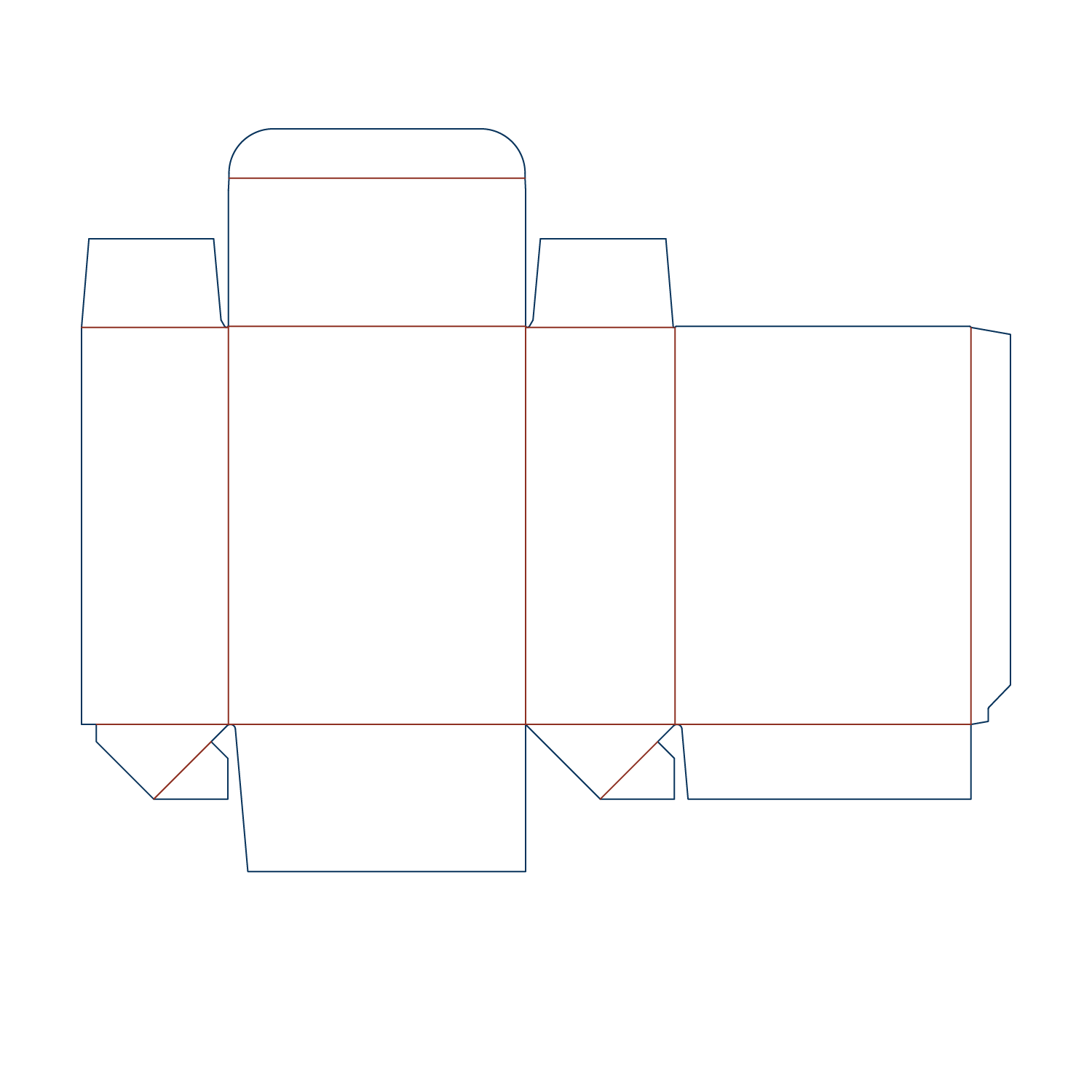  crash bottom folding carton with full flapdieline