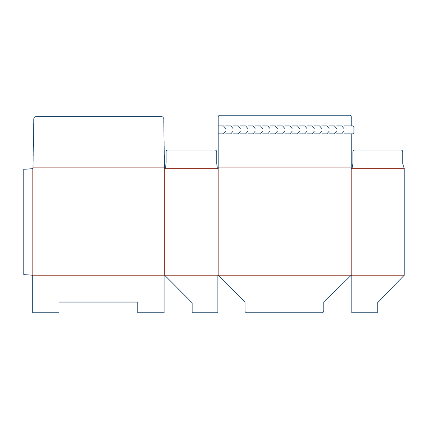  snap lock bottom folding box with tear strip dieline