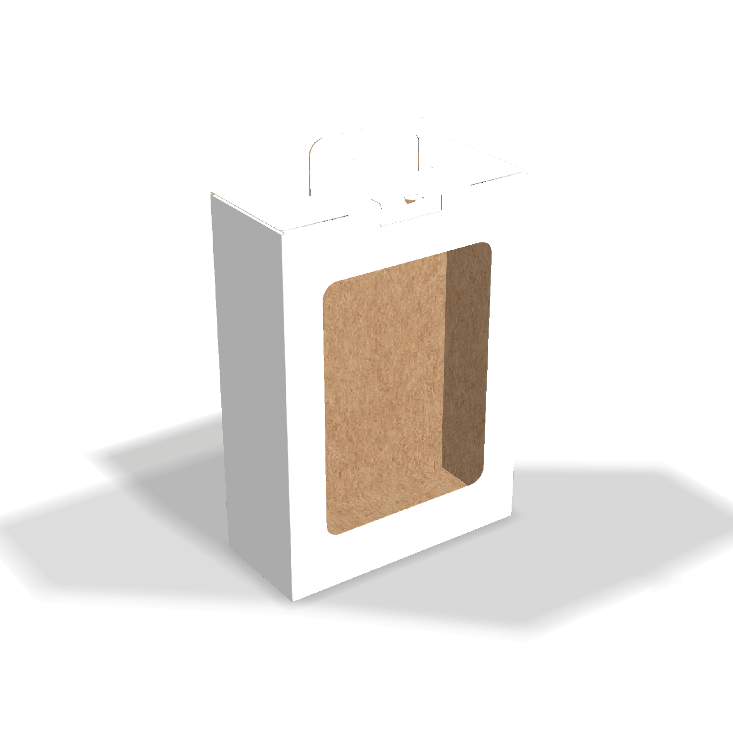  folding carton with handle and window mockup