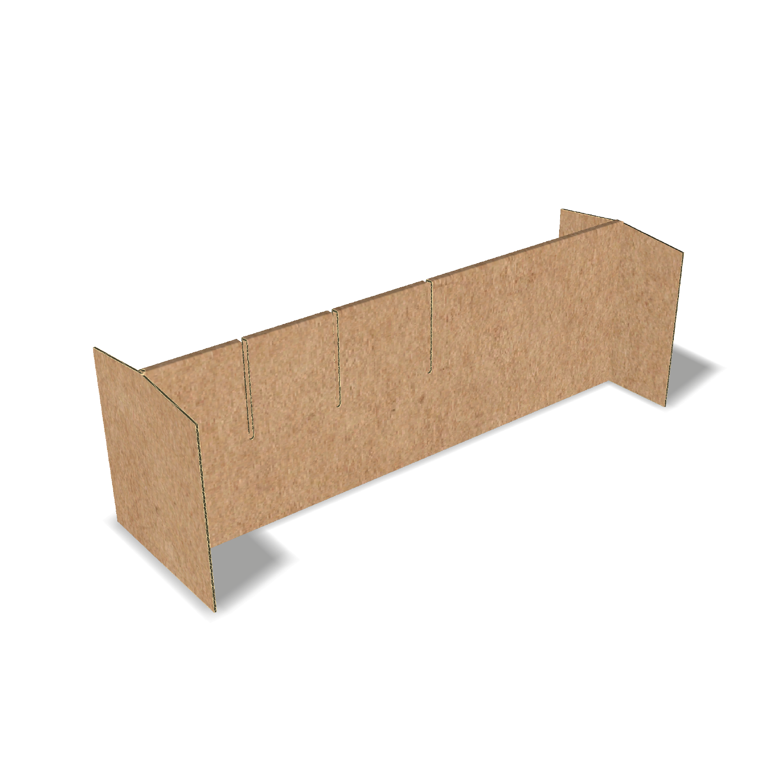  14006 folding divider with tails and three slots mockup