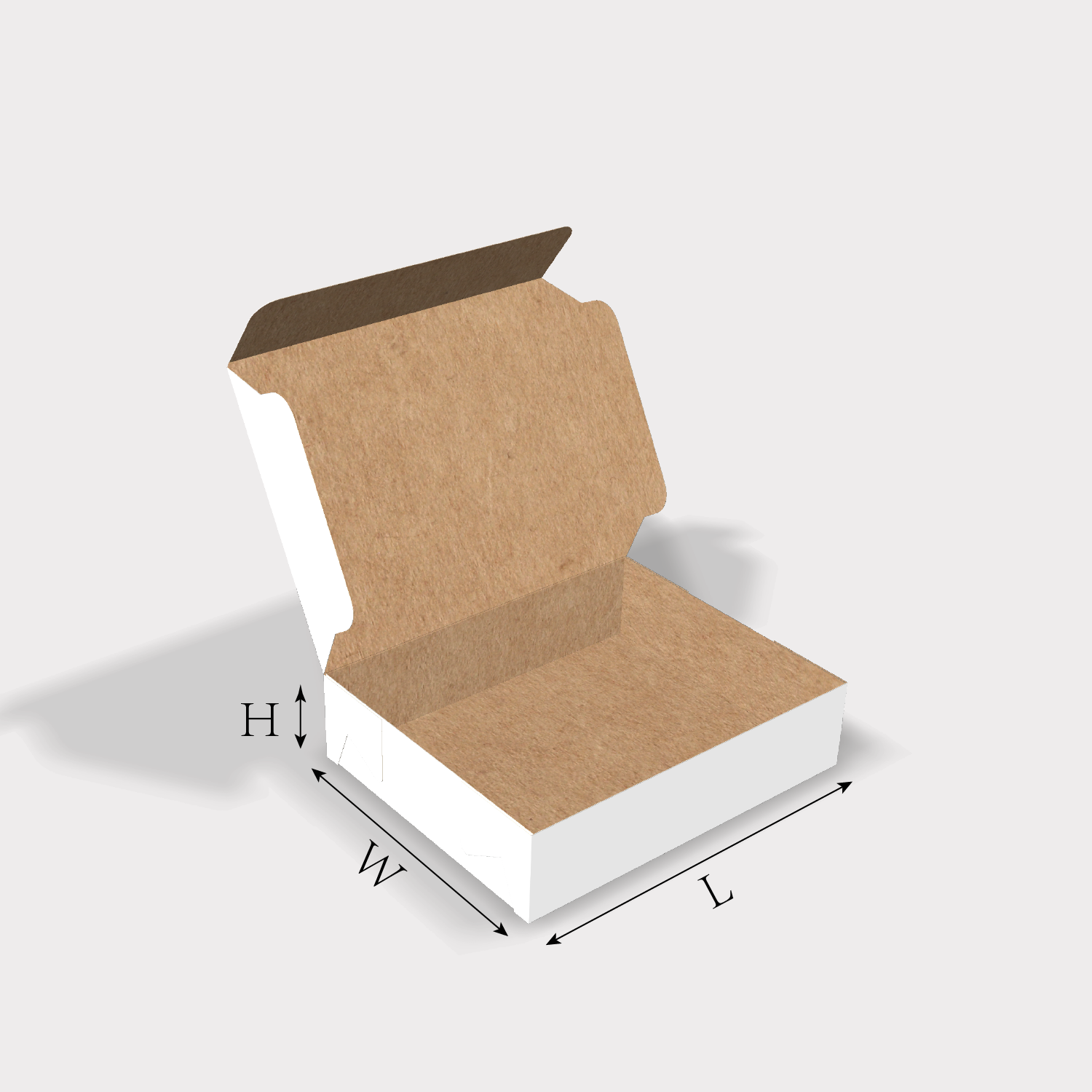  size guides diagram showing how to fold and lock the side lock bakery cake box including side flaps and locking slots
