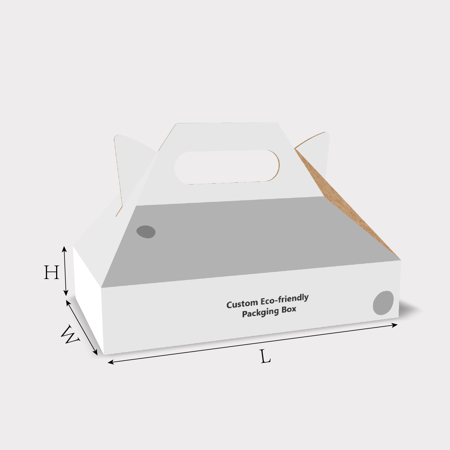  size guides for slope roof gable gift box with snap lock bottom