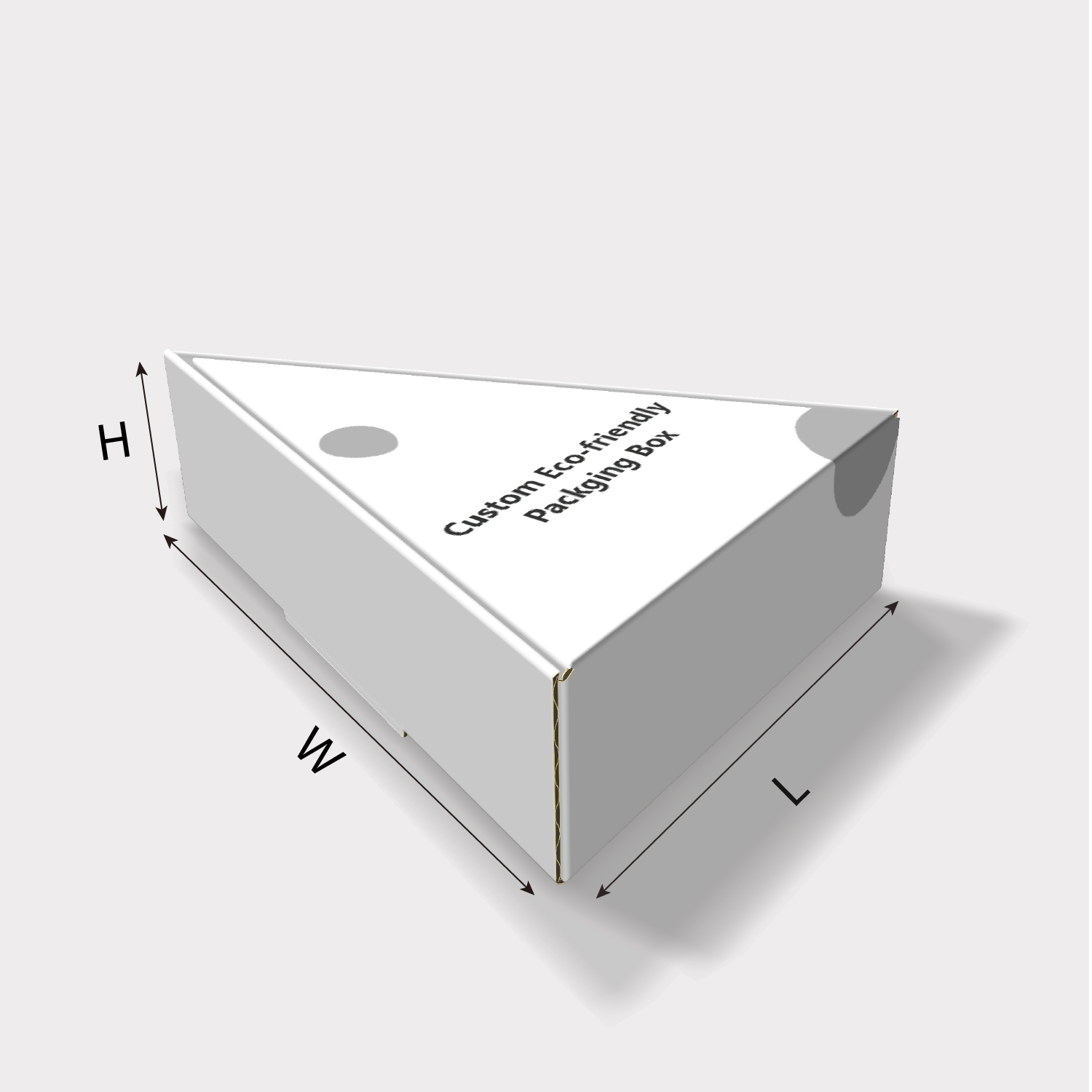  triangle pizza box folding and assembly size guides from flat dieline
