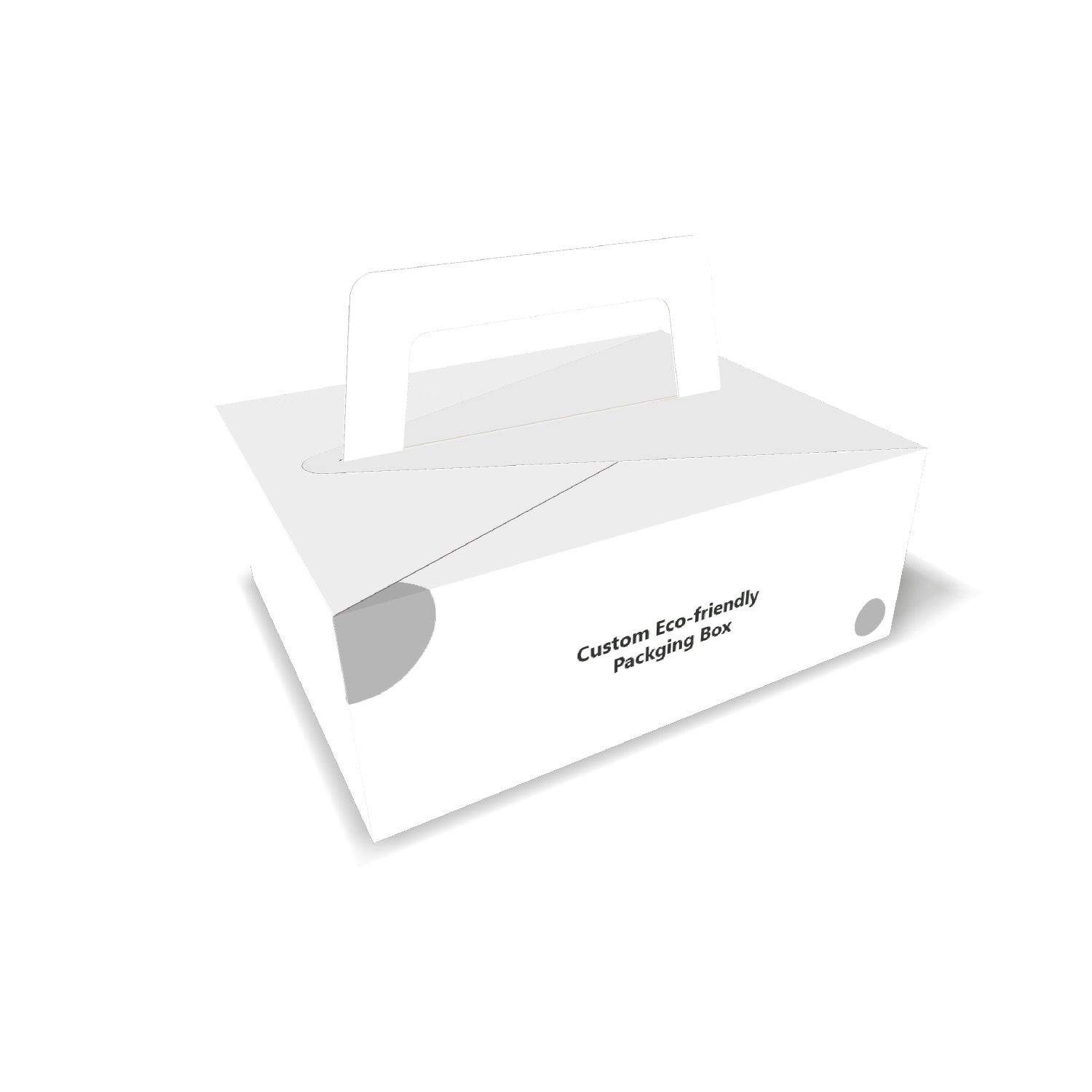  glue free bakery cake box with carry handle mockup full cake packaging