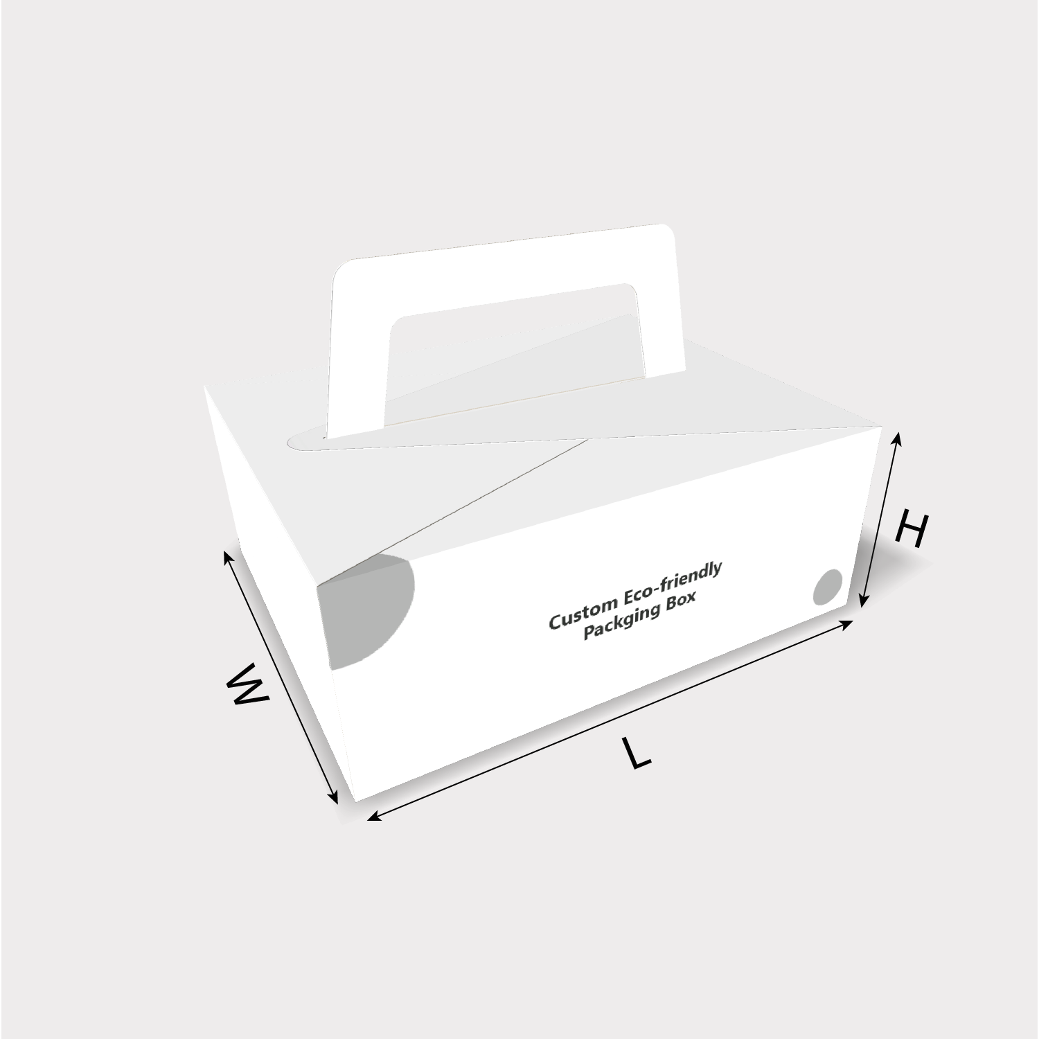  glue free bakery cake box with carry handle size guides