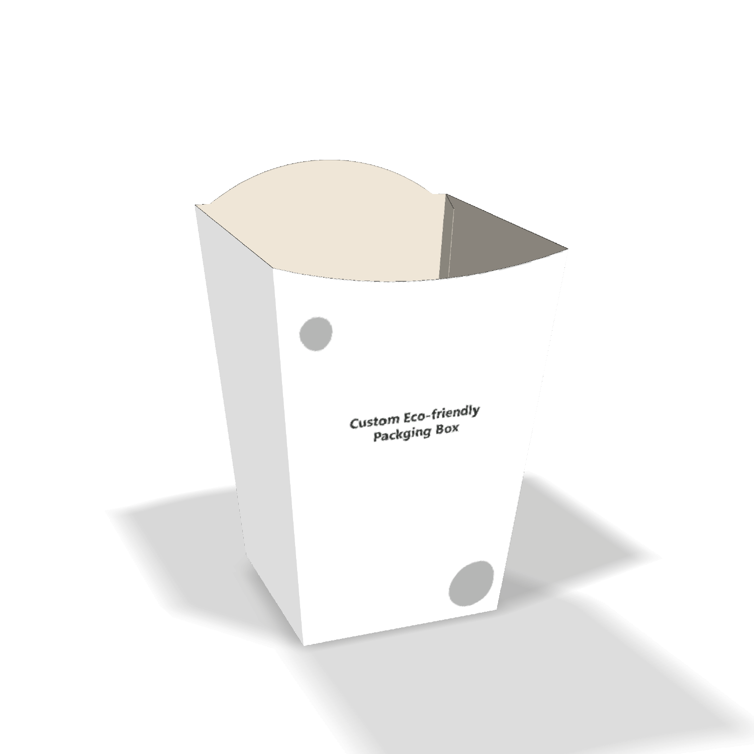  custom crash bottom fries box mockup tapered wider top narrower bottom