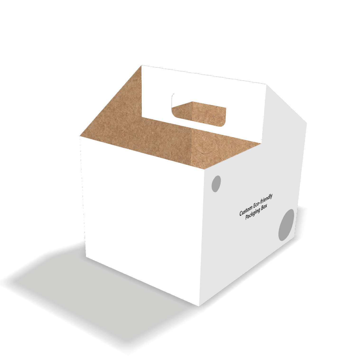  lidless cake box with handle custom bakery packaging mockup