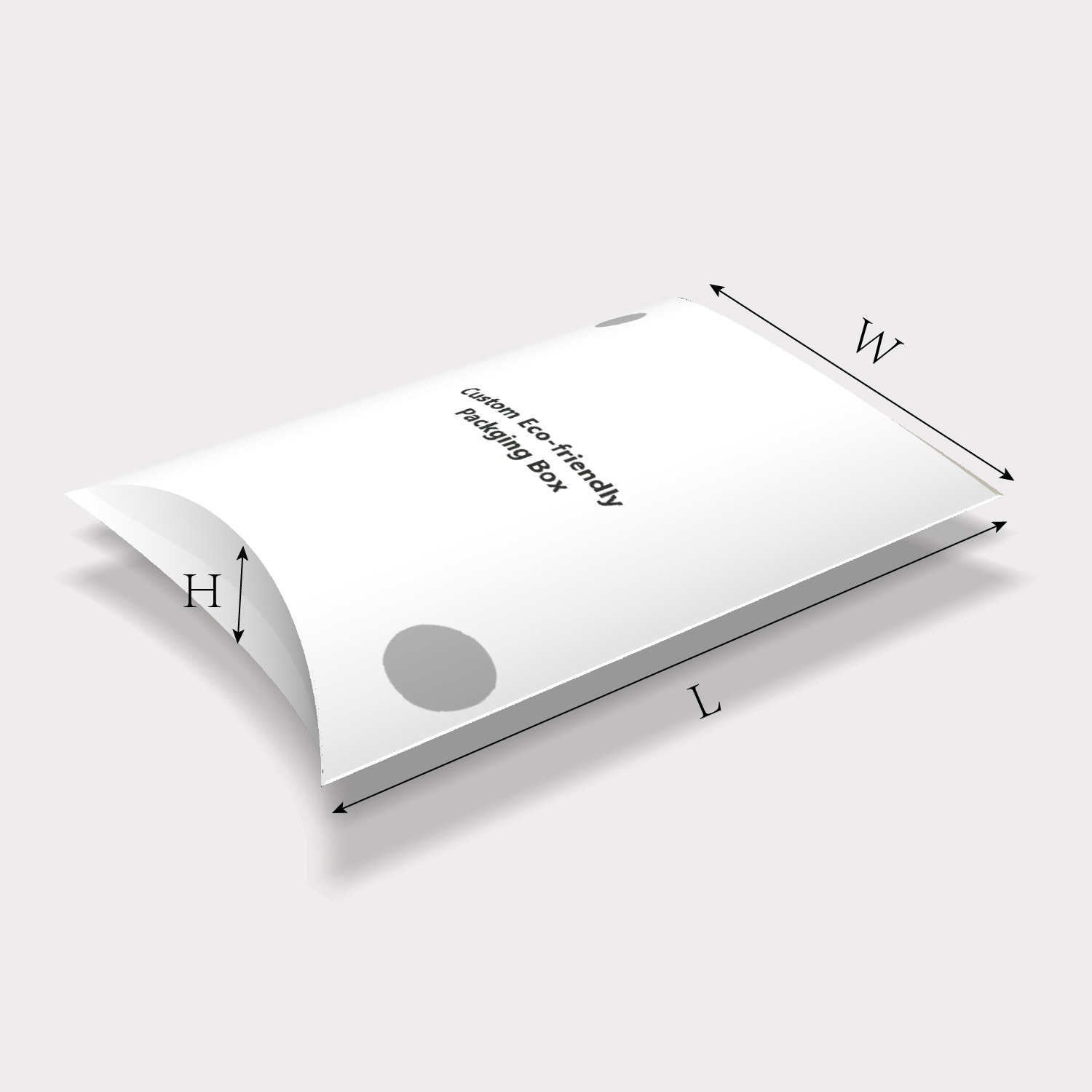  cefbox pillow box size guide chart with dimensions for custom packaging orders