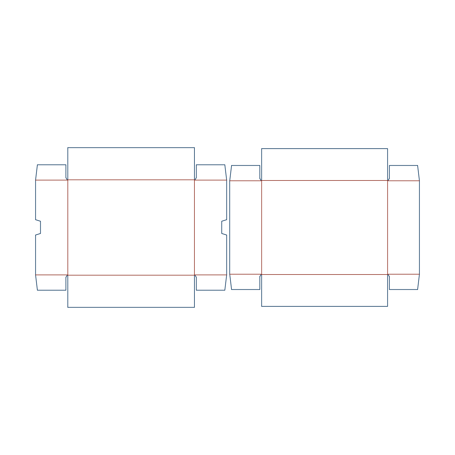  custom stapled tray and cover box dieline