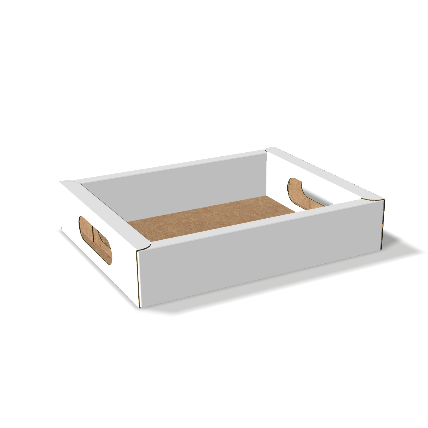  custom roll end self interlocking tray and box mockup