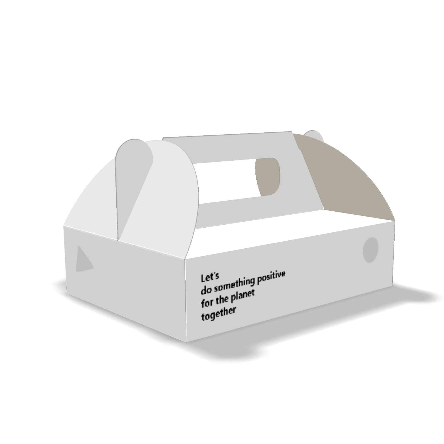  custom cake box with handle type 0622 mockup
