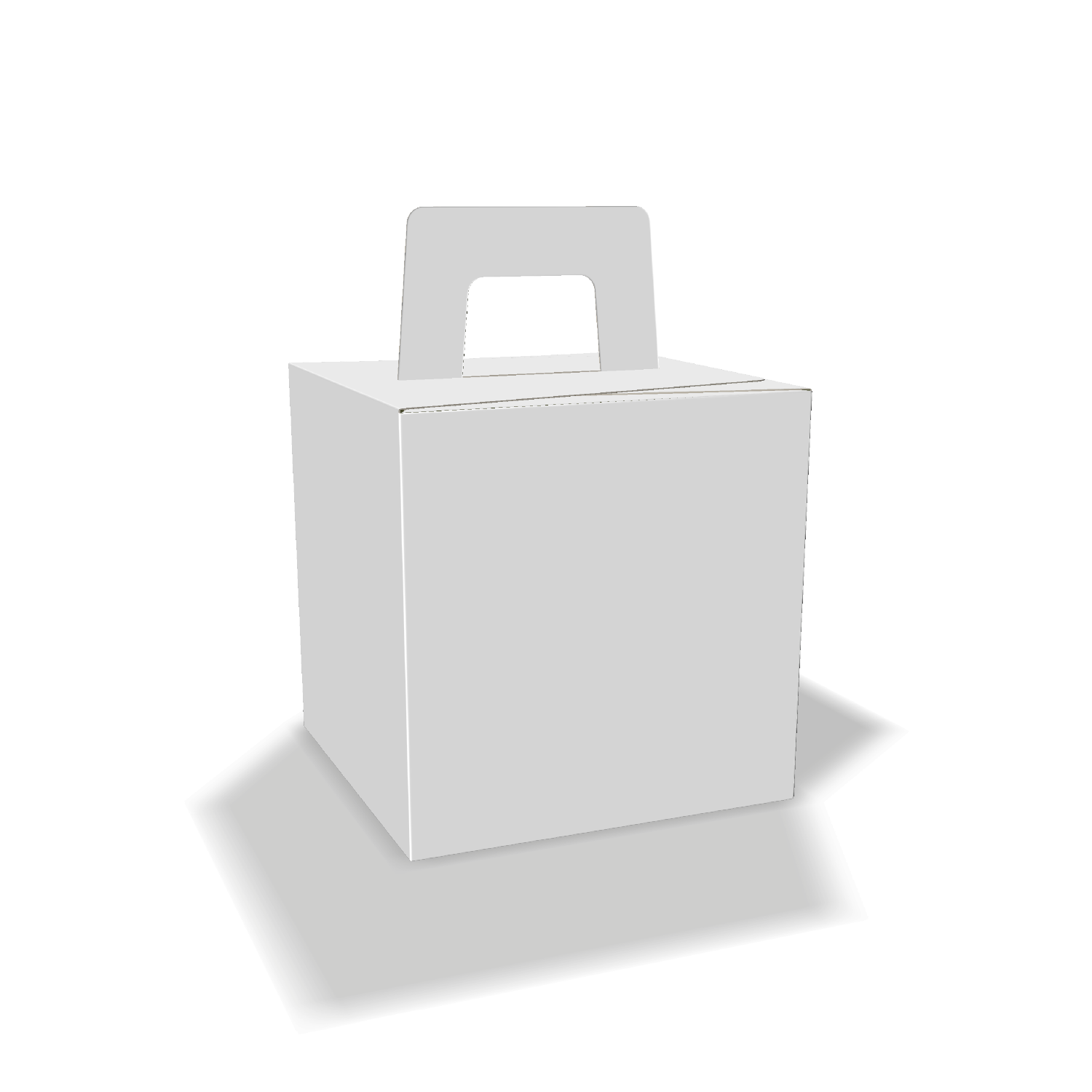  snap lock bottom folding cake box with handle mockup