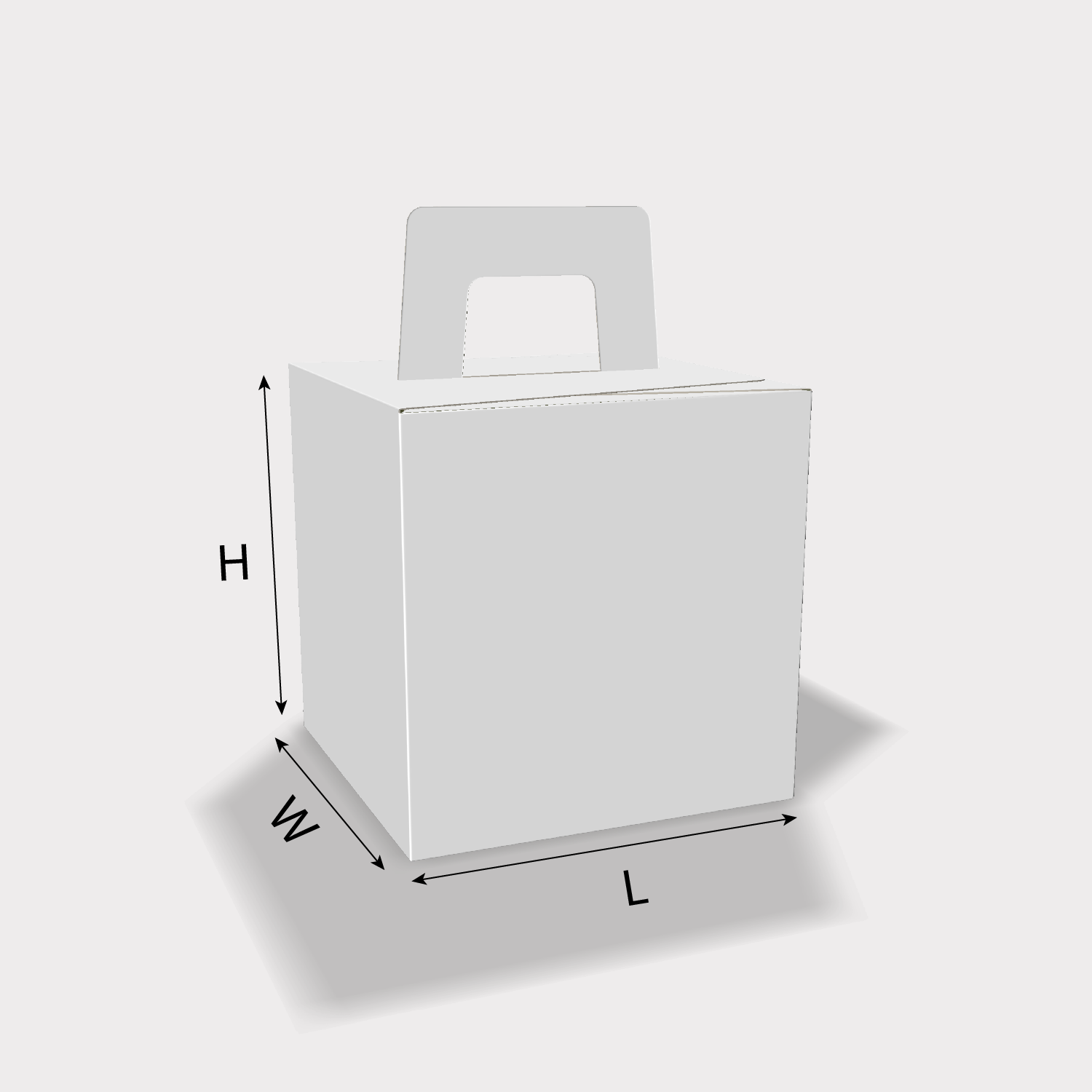 Custom Auto Lock Bottom Box with Carrying Handle Dieline Generator custom auto lock box without window size guides