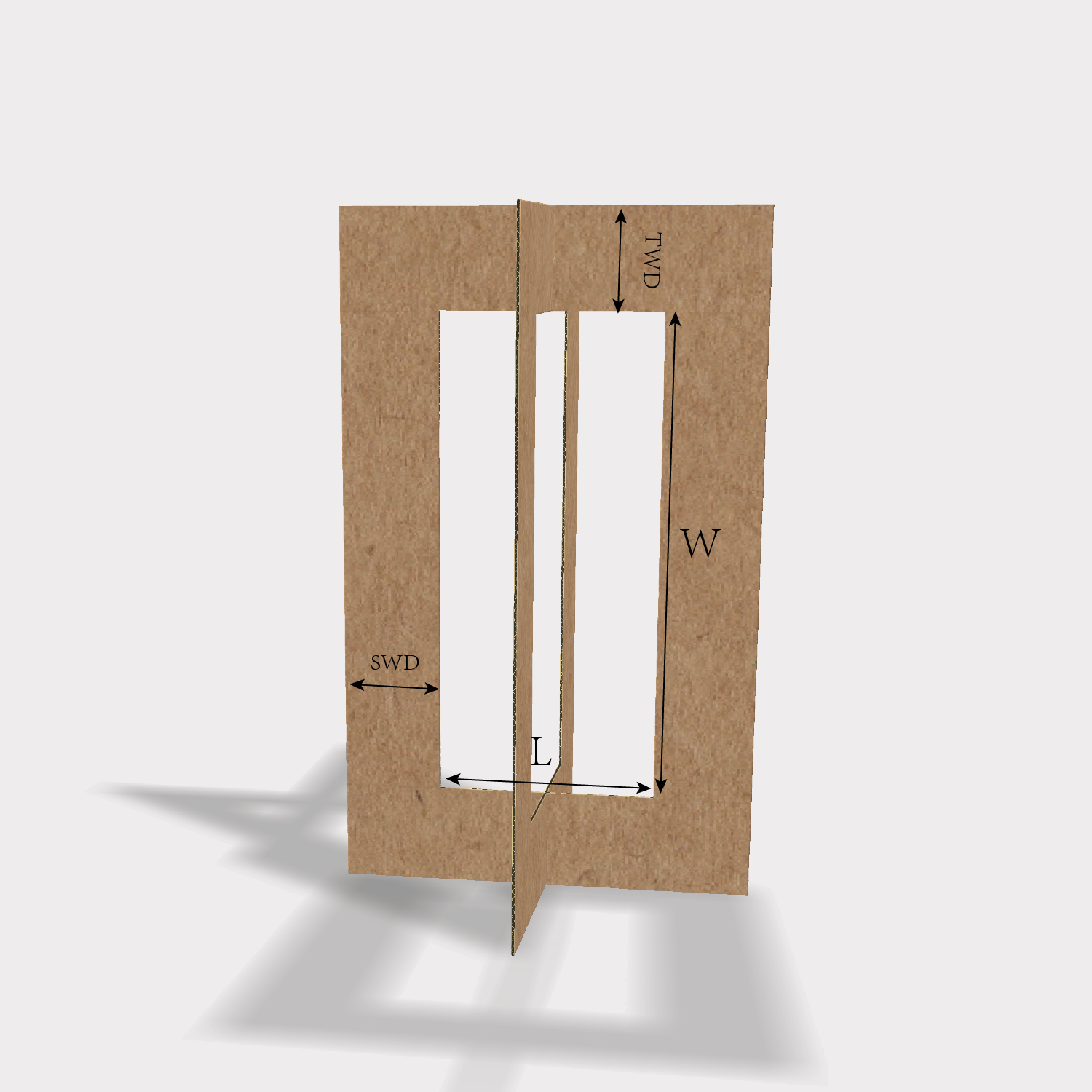 Custom Plus Shaped Insert Protector Dieline Generator custom plus shaped intersecting insert size guidelines