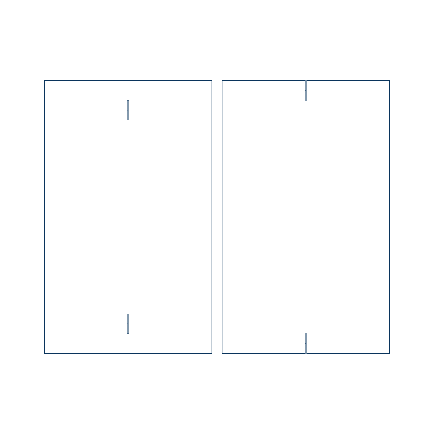  custom plus shaped intersecting insert protector dieline