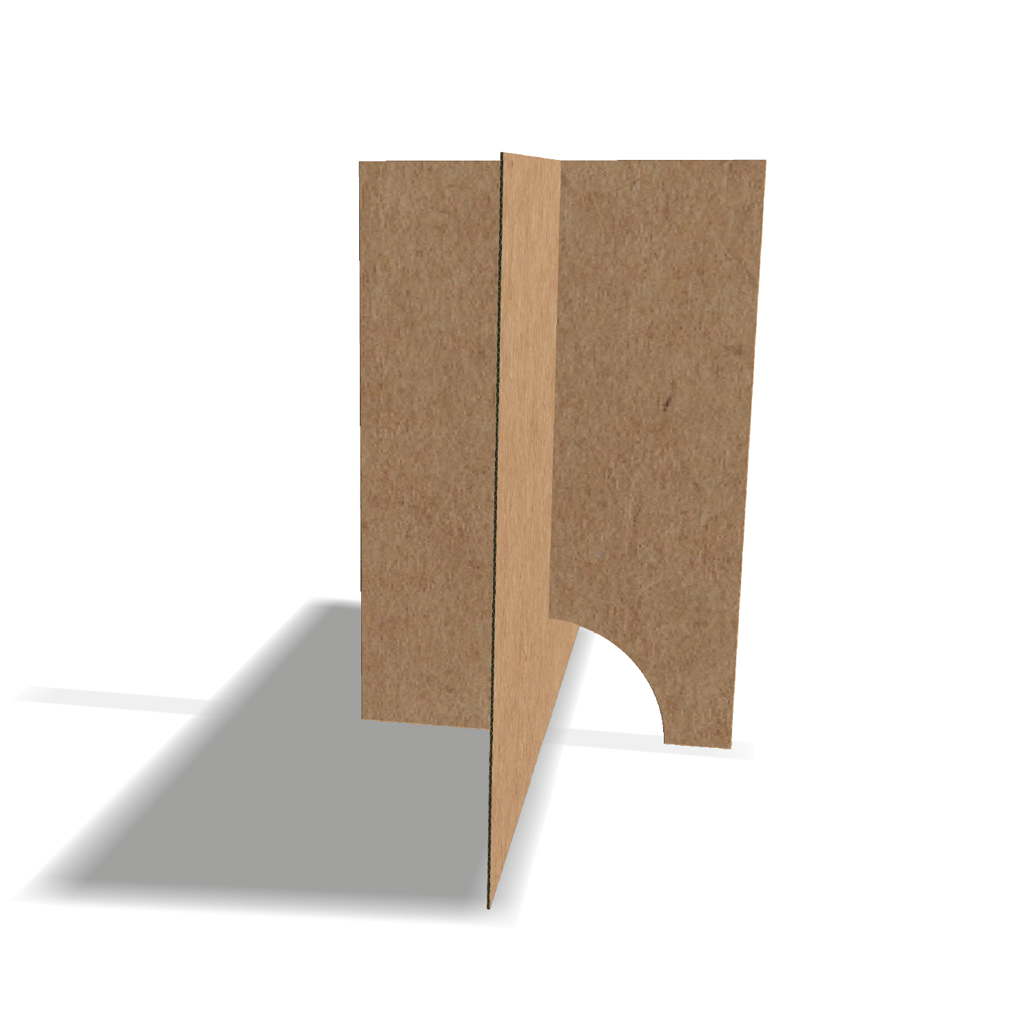  custom one piece plus shaped packaging divider mockup