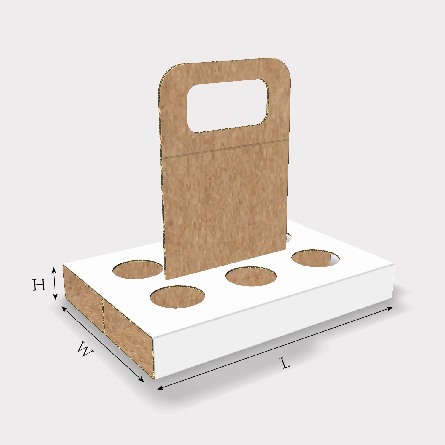 Custom Insert with Multiple Slots & Carrying Handle Dieline Generator custom insert with carrying handle and multiple circular slots size guidelines