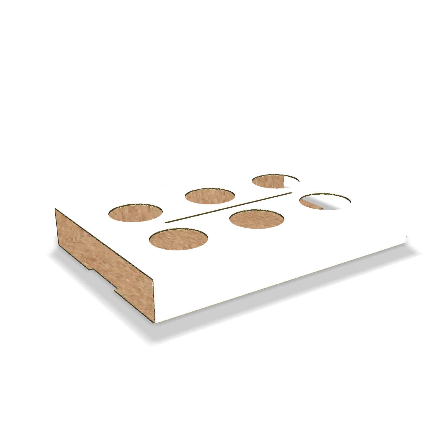  custom insert with multiple circular slots mockup