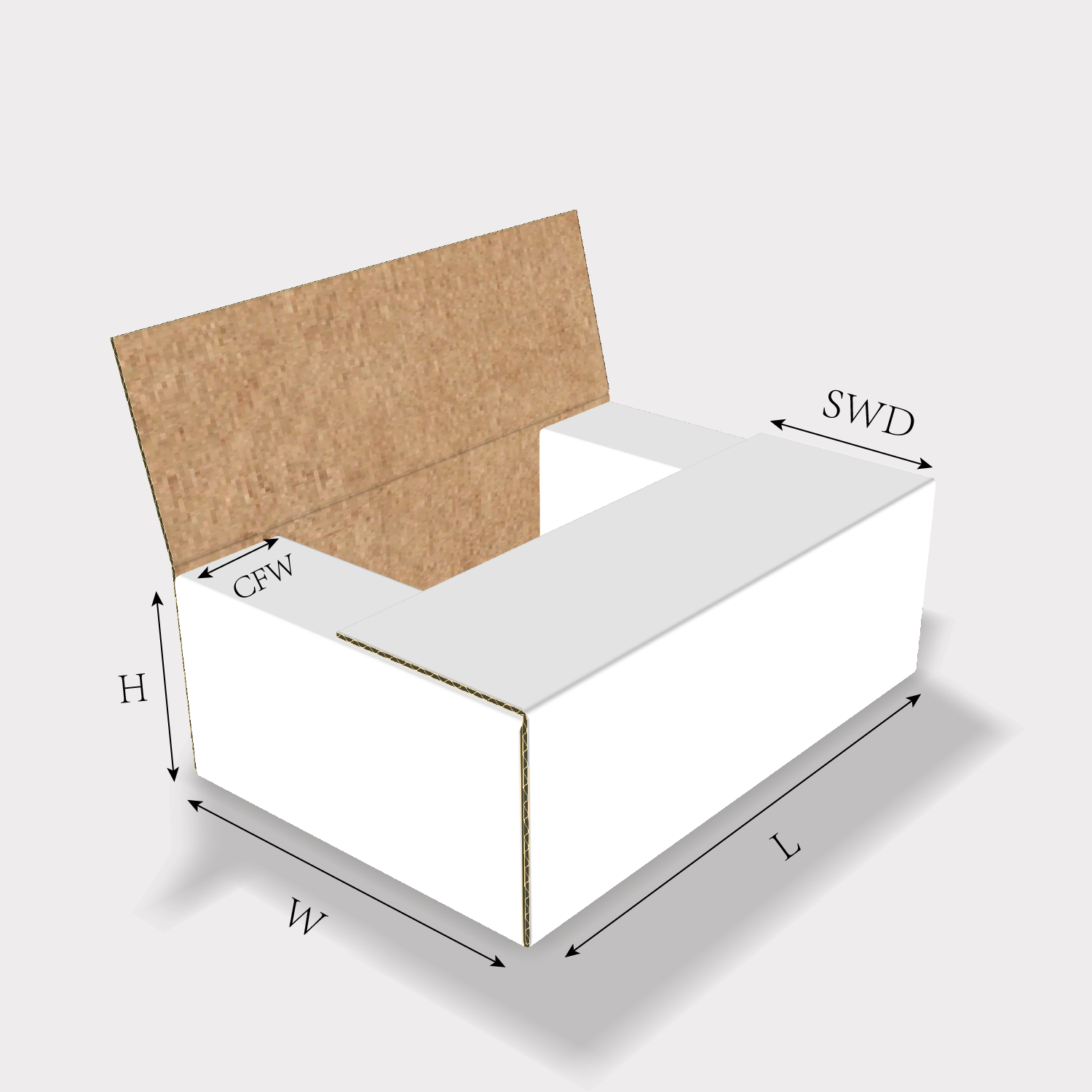 Custom One Piece Folder Insert with Side Buffers Dieline Generator custom insert type 23031 side guidelines
