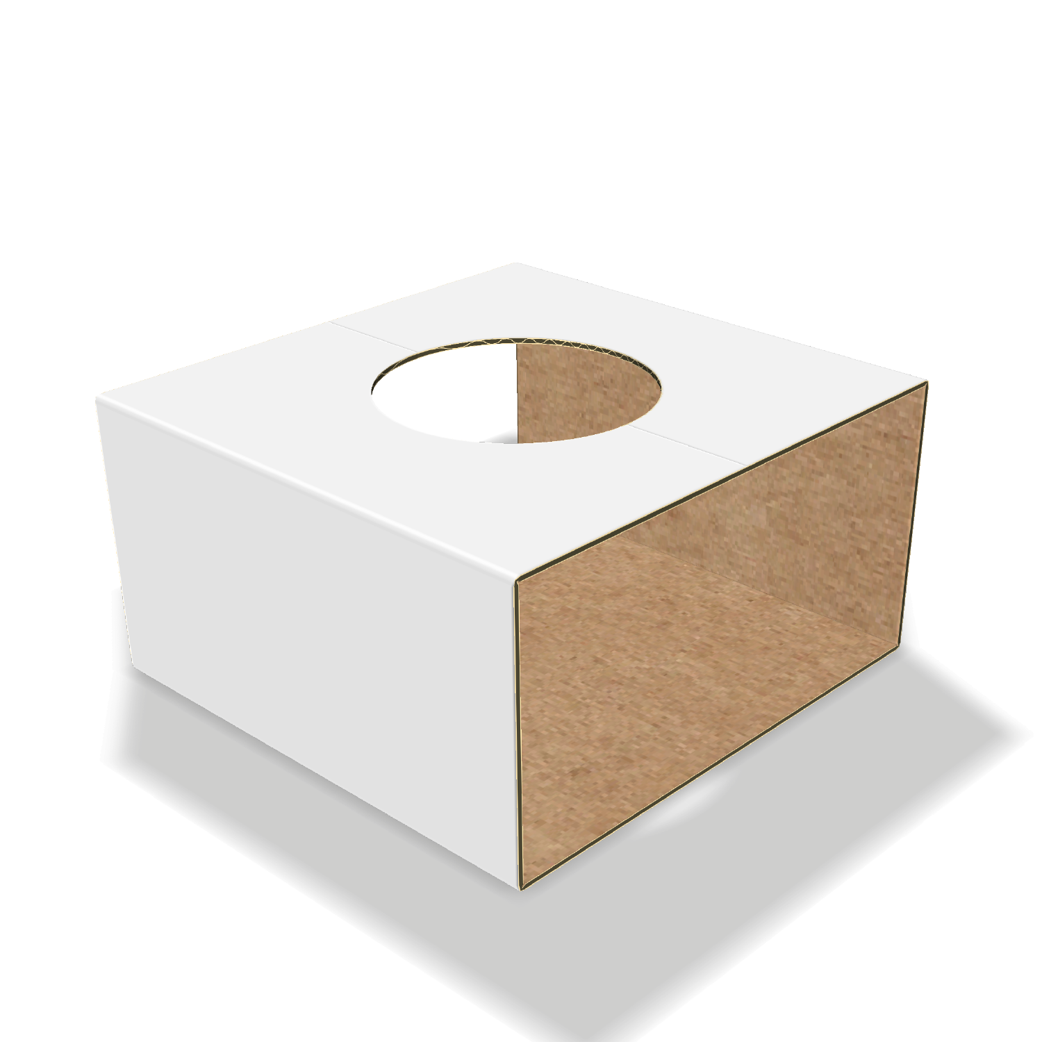  custom side half circled packaging insert mockup