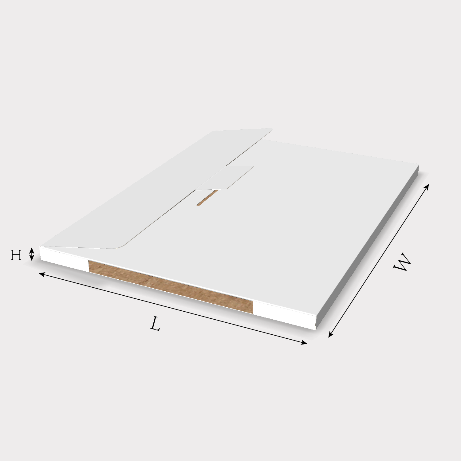 Custom envelope package type 2158 size guidelines