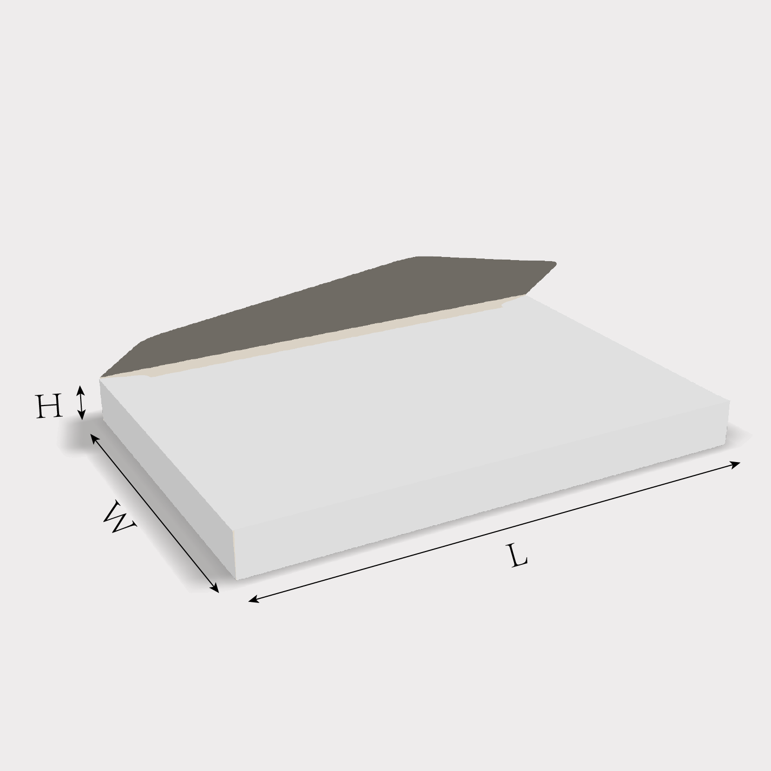 Custom envelope package type 2128 size guidelines