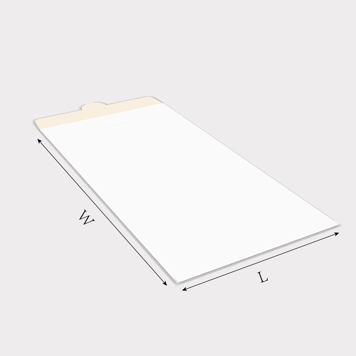 Custom envelope package type 2130 size guidelines