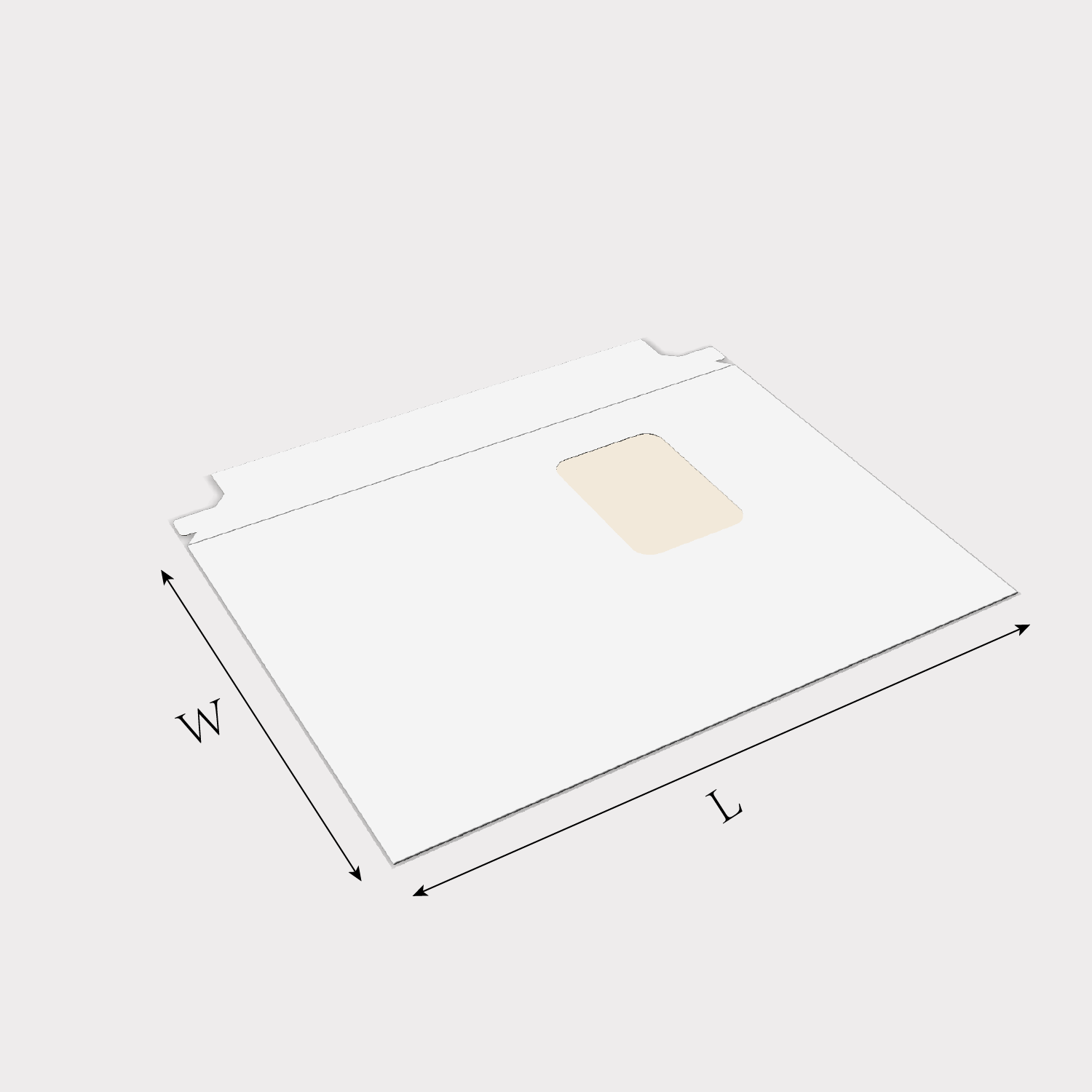 Custom envelope package type 2131 size guidelines