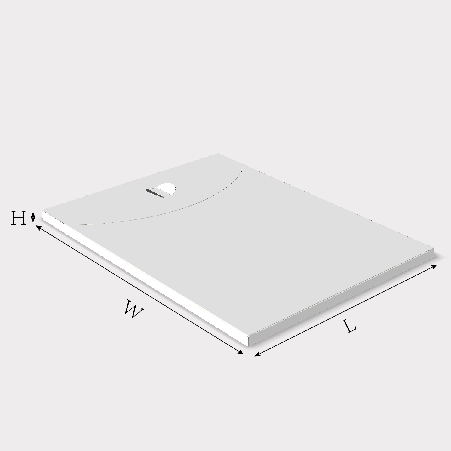 Custom envelope package type 2133 size guidelines