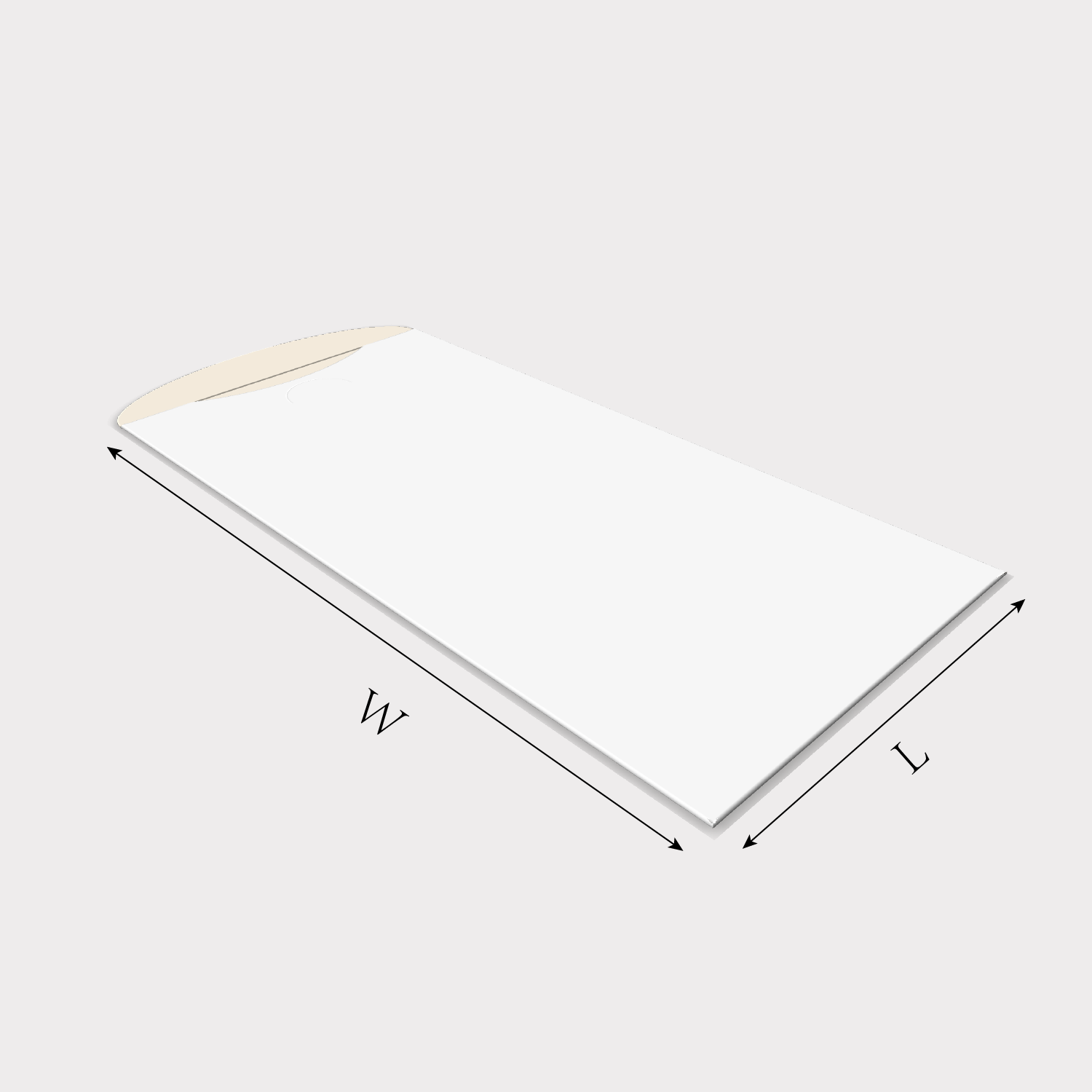 Custom envelope package type 2135 size guidelines