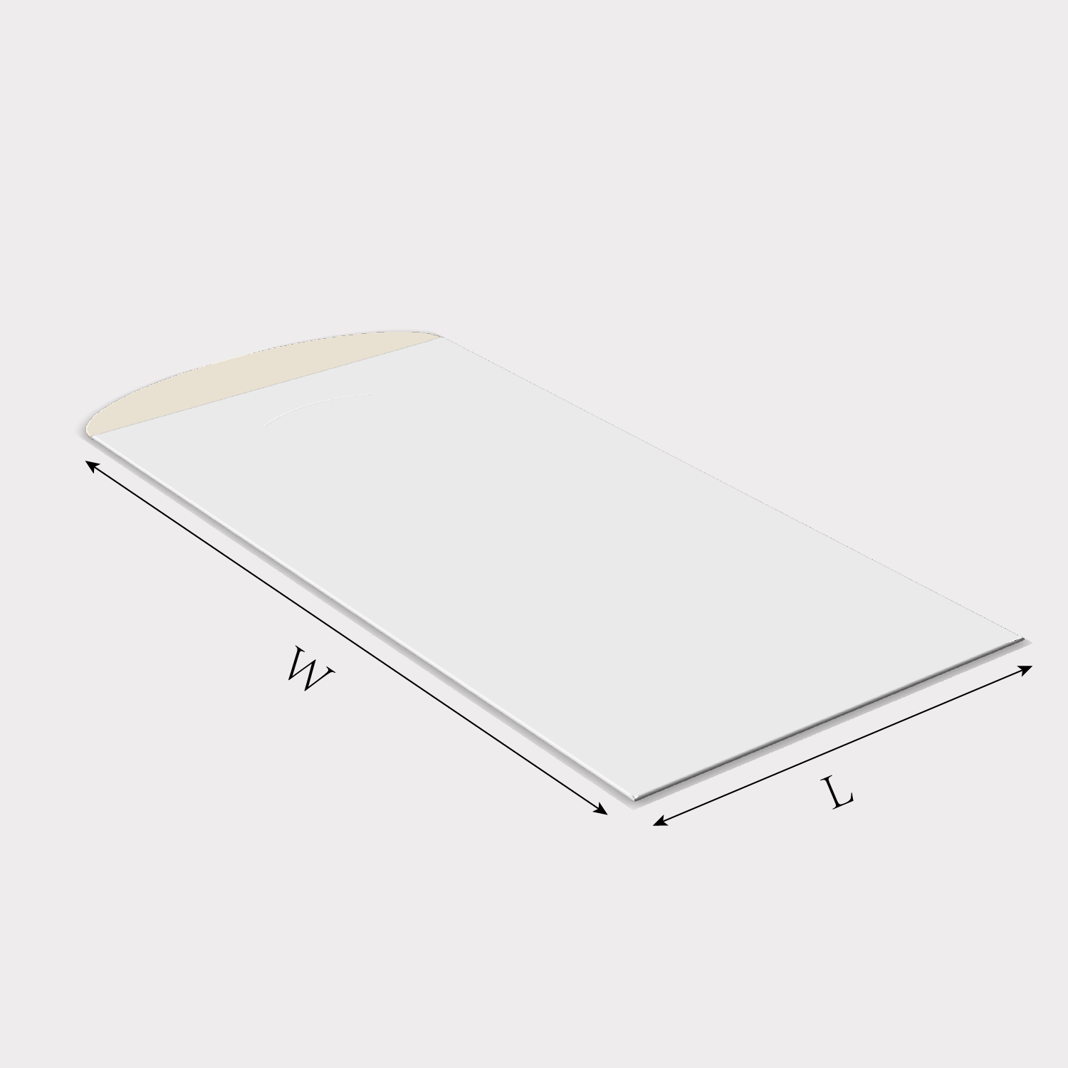 Custom envelope package type 2136 size guidelines