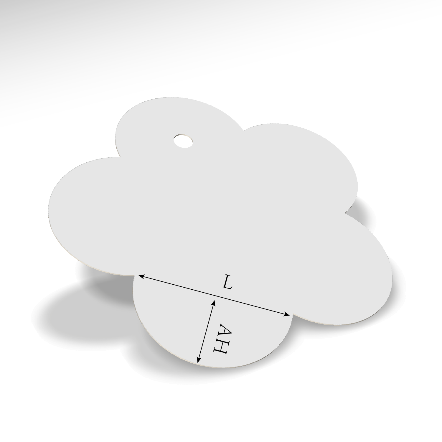 custom tag type 24005 dieline
