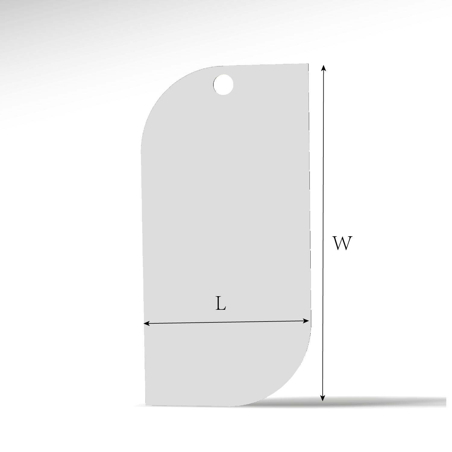custom tag type 24006 dieline