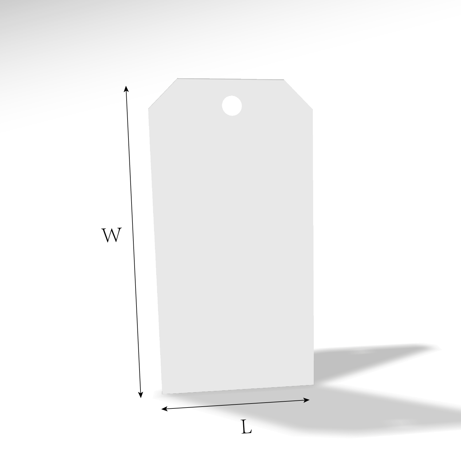 custom tag type 24011 dieline