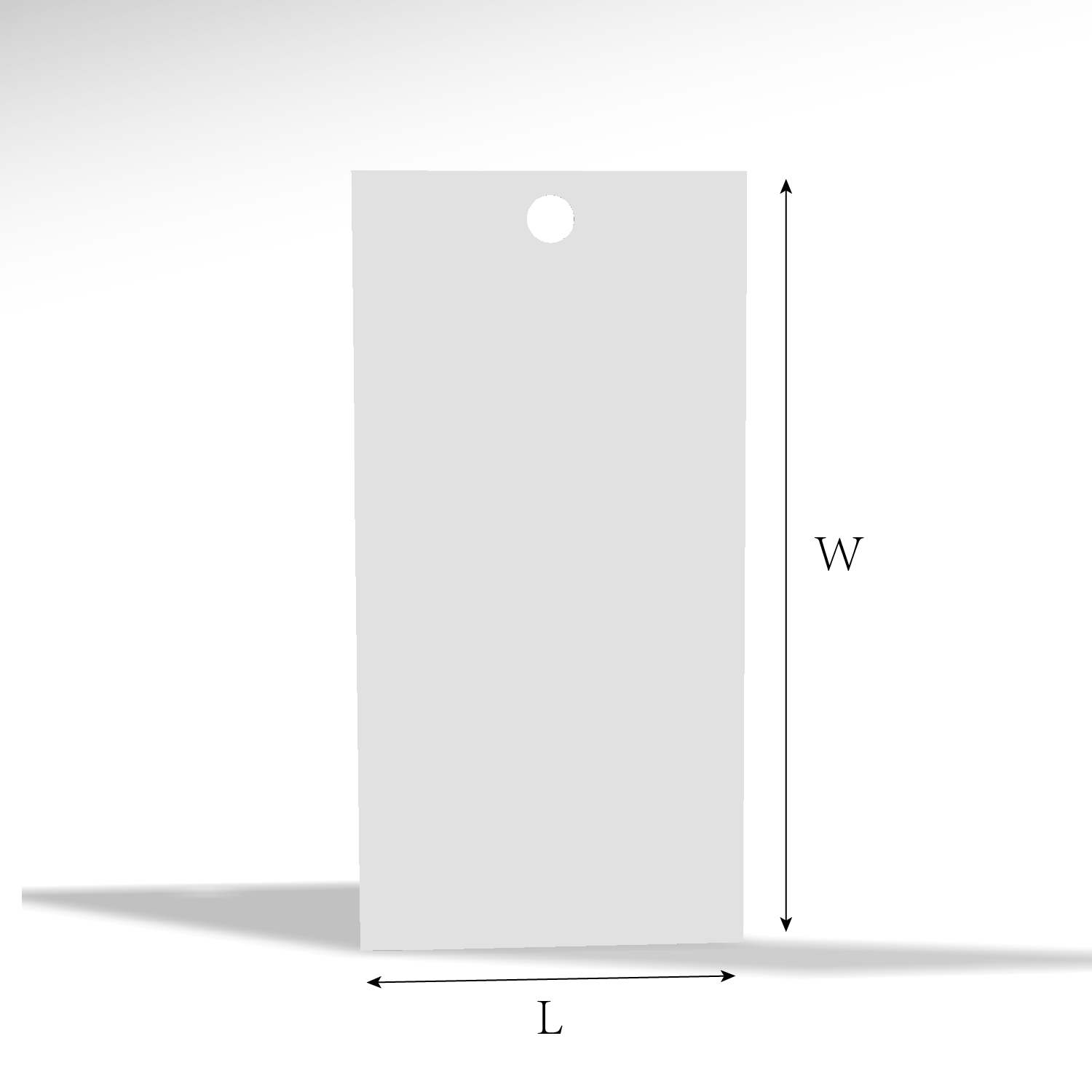 custom tag type 24007 dieline