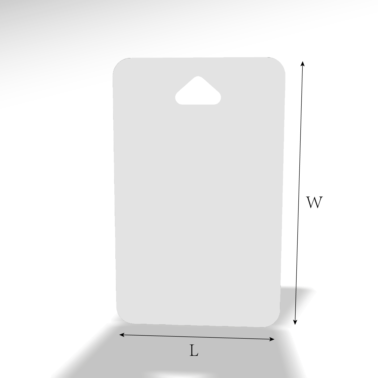 custom tag type 24009 dieline