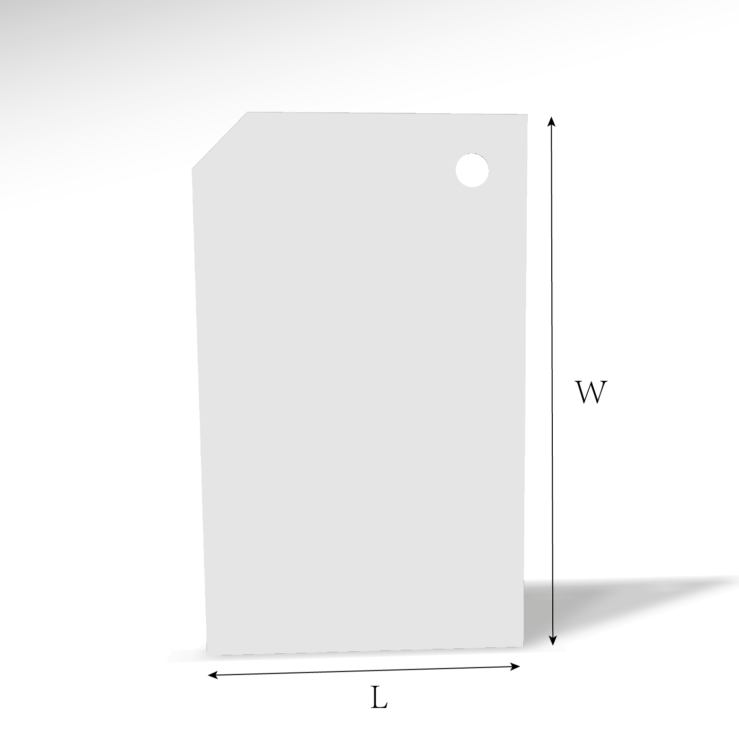 custom tag type 24018 dieline