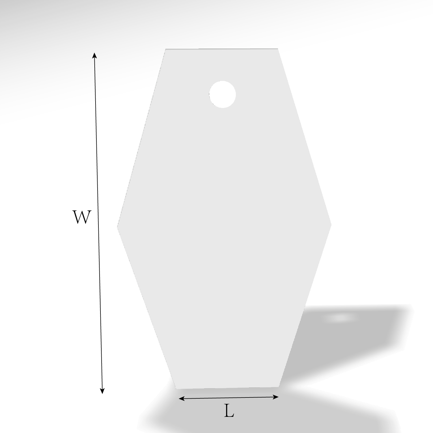 custom tag type 24017 dieline