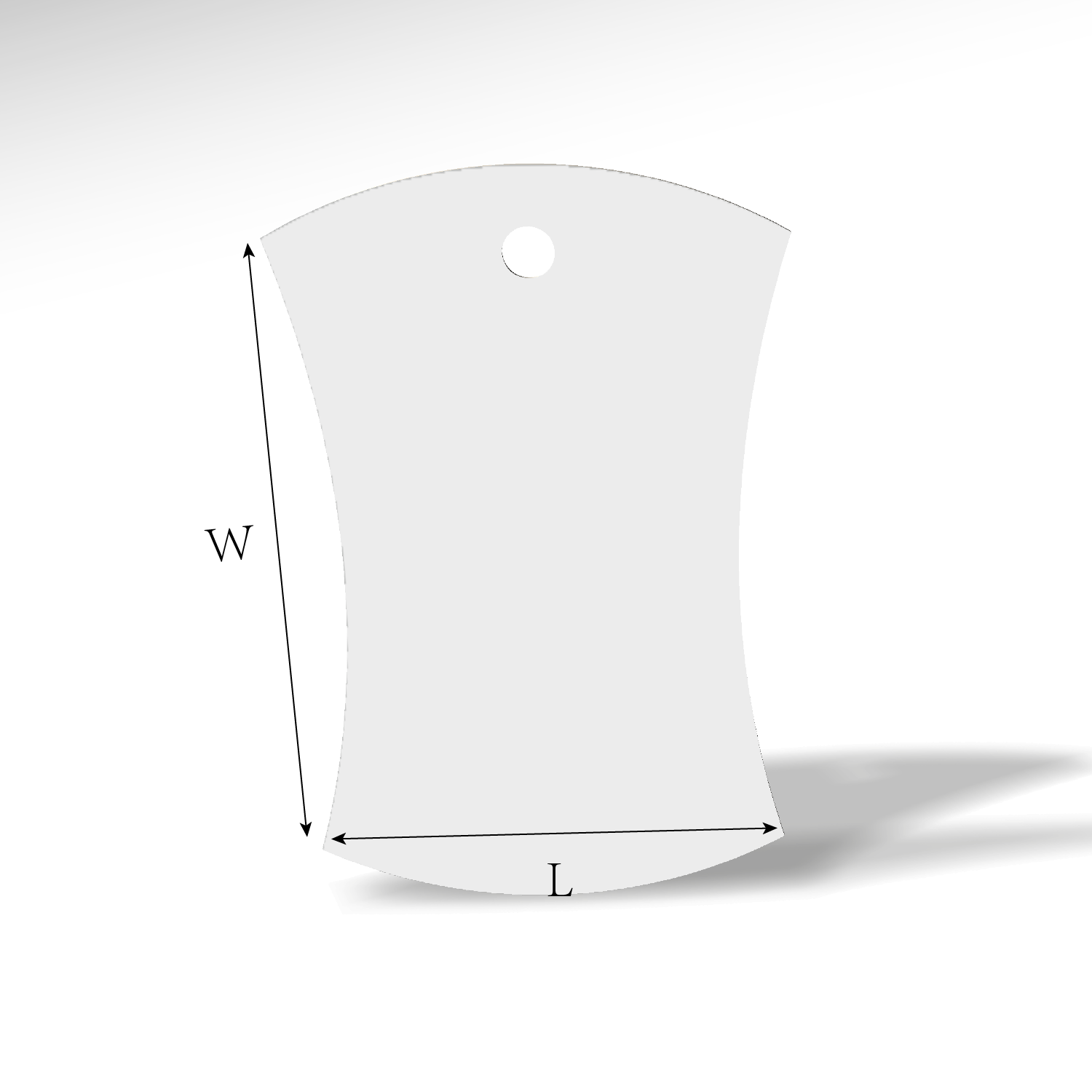custom tag type 24019 dieline